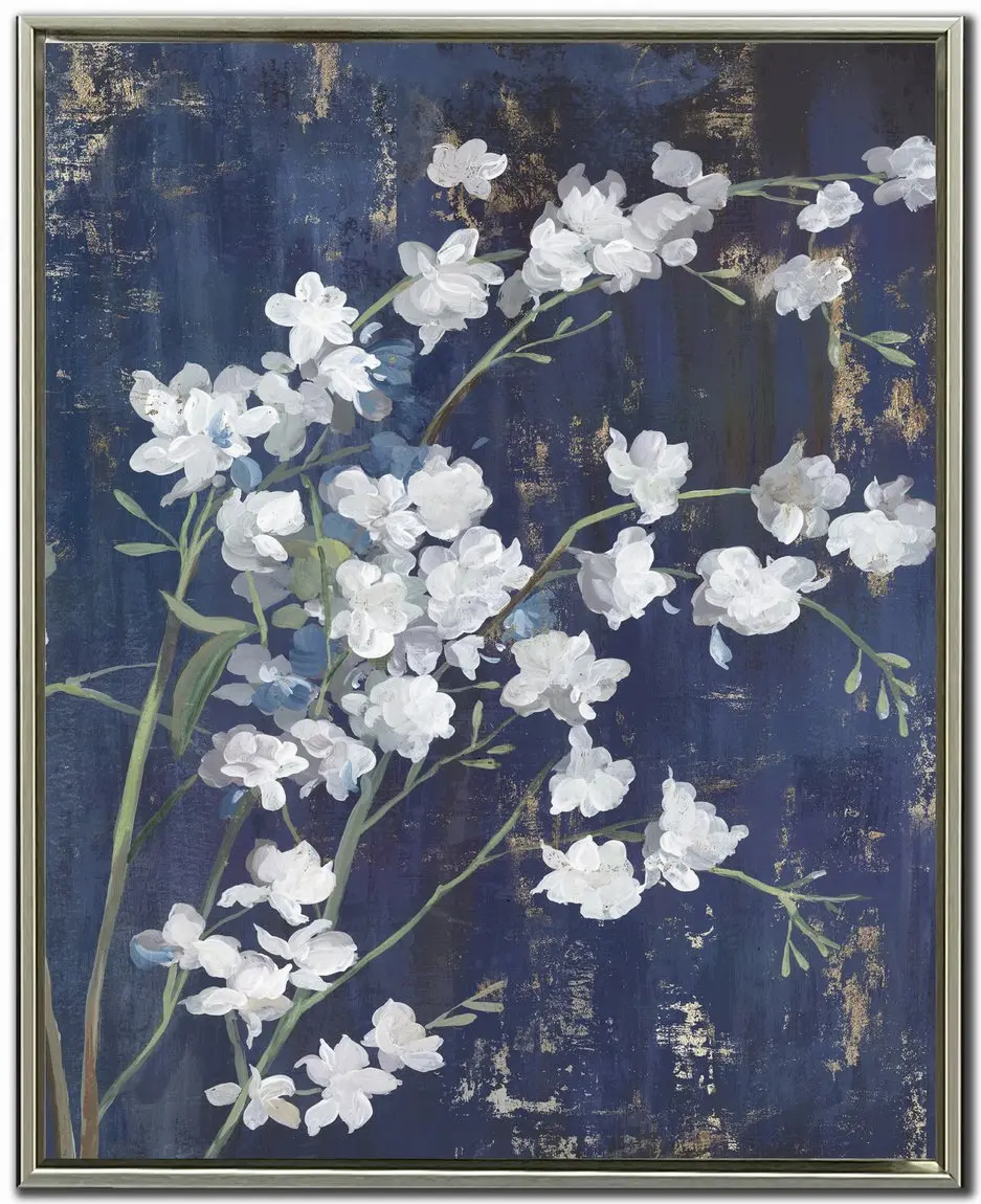 Navy Blossoms II Wall Art-1