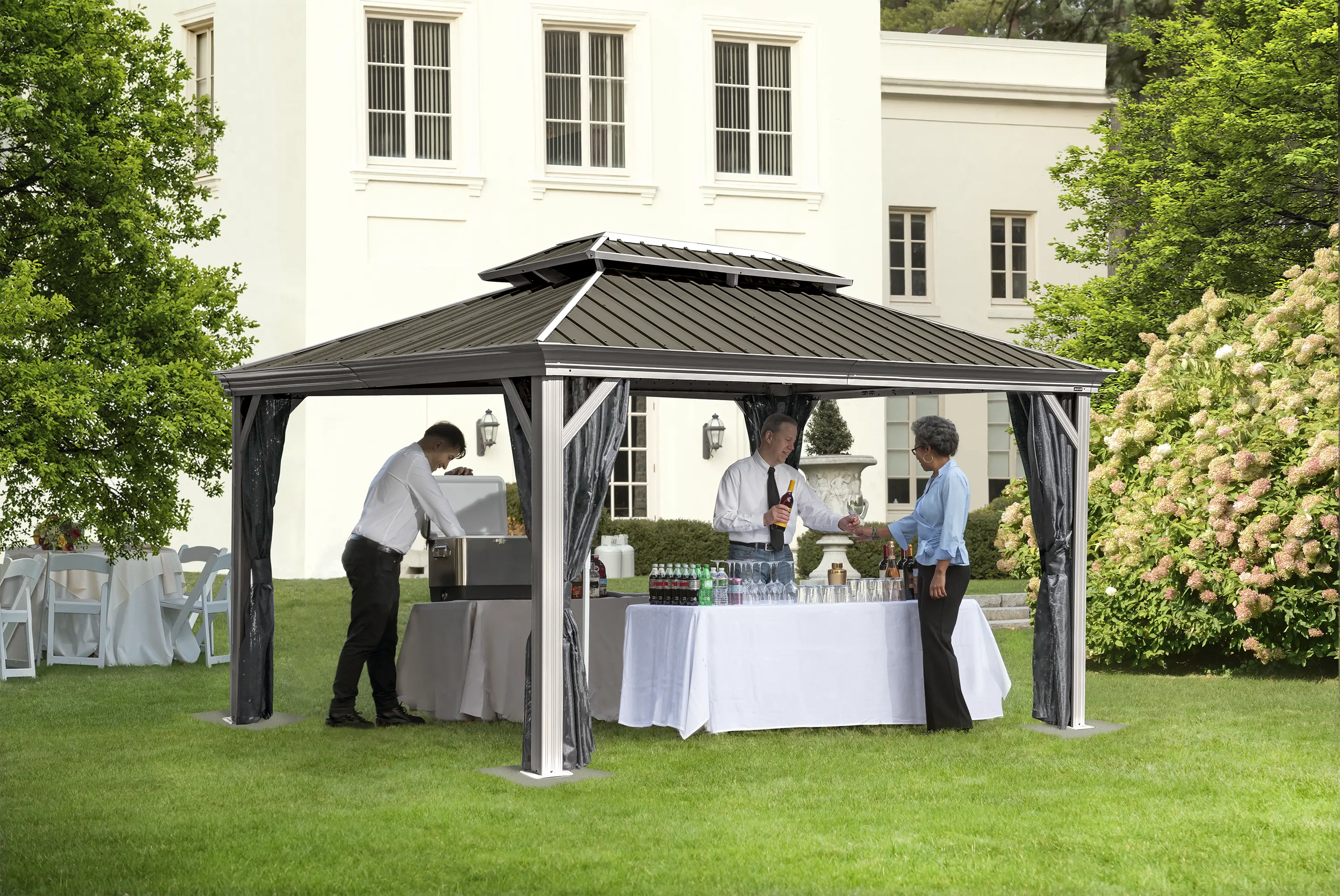 Sojag Monaco 12 x 14 Black Gazebo-2