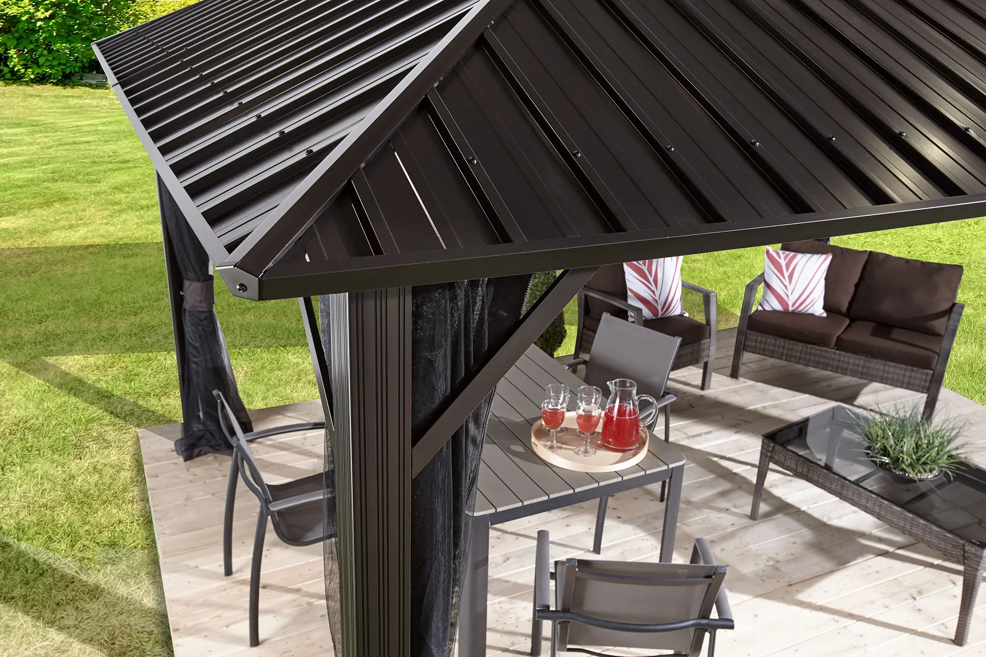 Sojag Genova 12' Dark Brown Gazebo-2