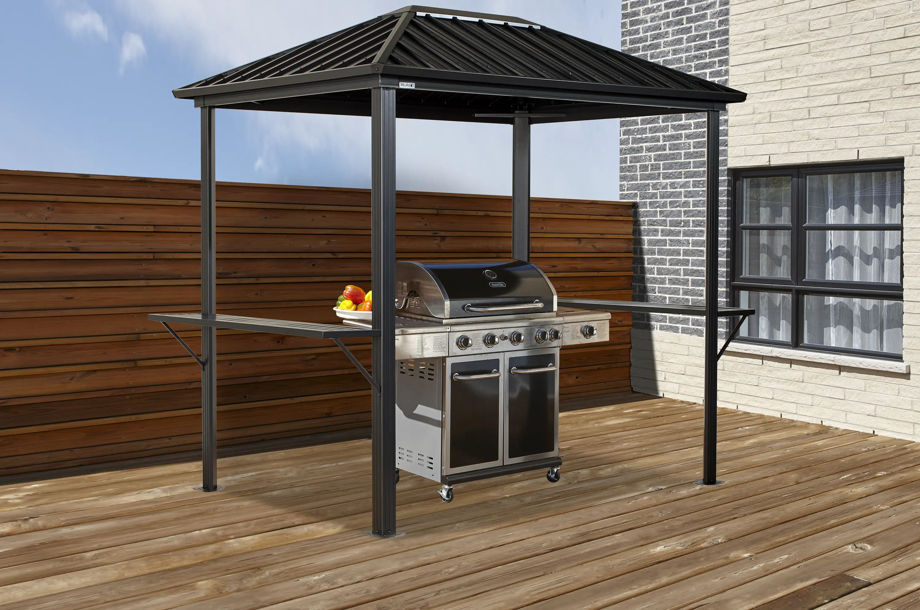 Sojag Dakota 6 x 8 Black BBQ Gazebo-2