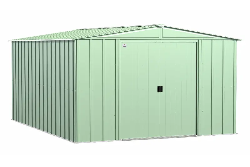 Arrow Classic 10 x 14 Sage Green Storage Shed