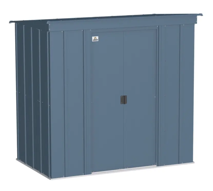 Arrow Classic 6 x 4 Blue Gray Steel Storage Shed-1