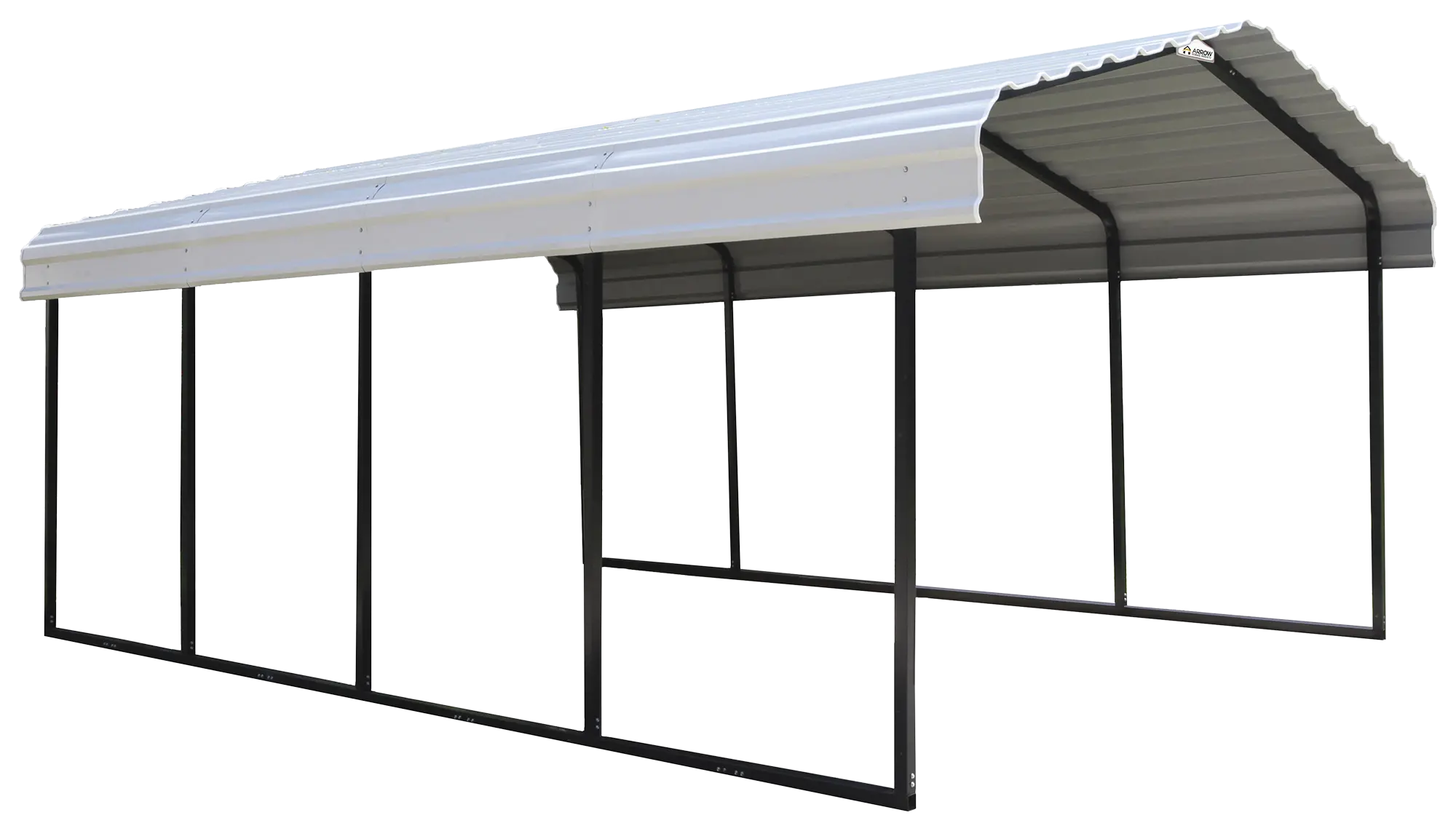 Arrow 12 x 20 Eggshell Carport-1
