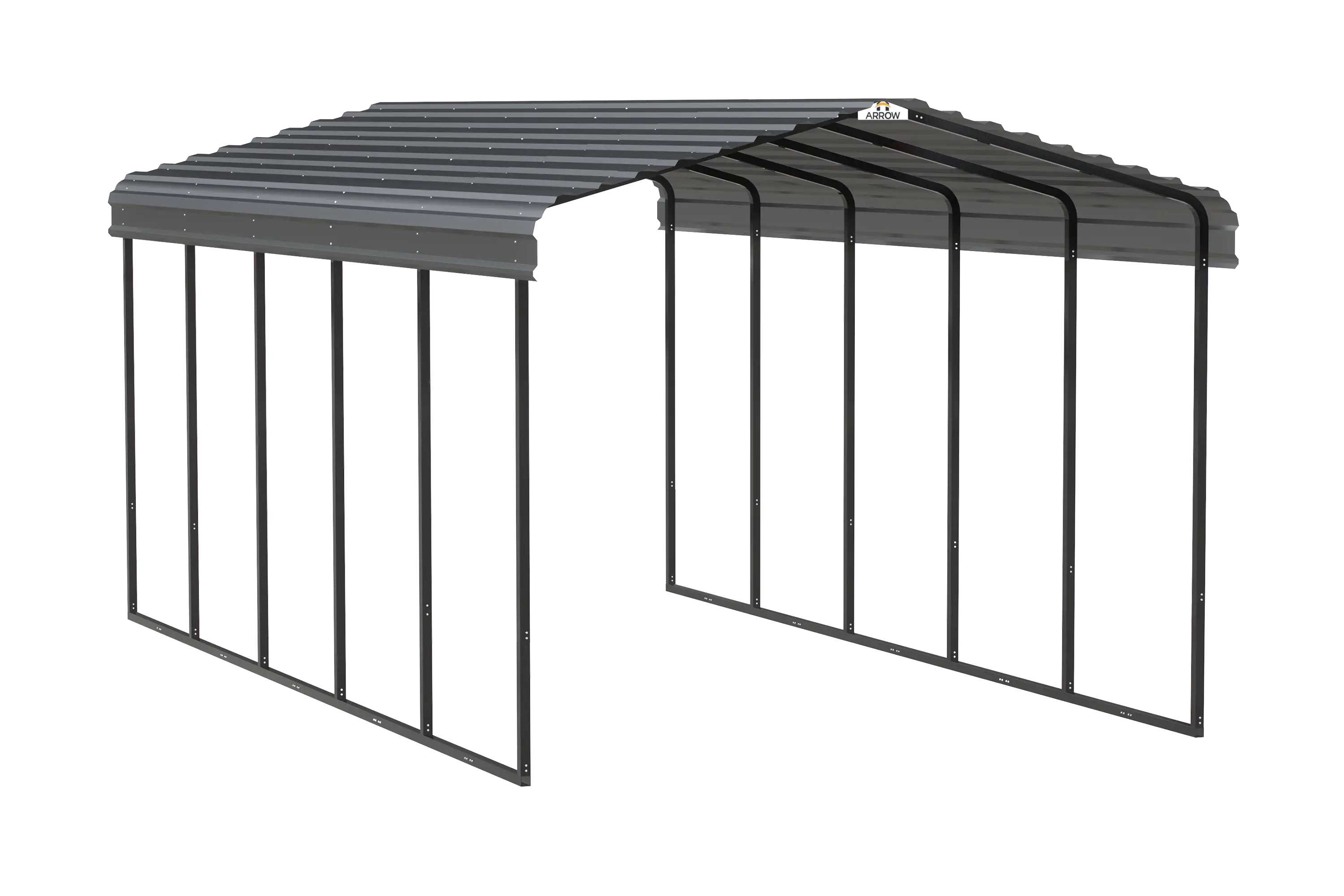 Arrow 12 x 24 Charcoal Carport-1