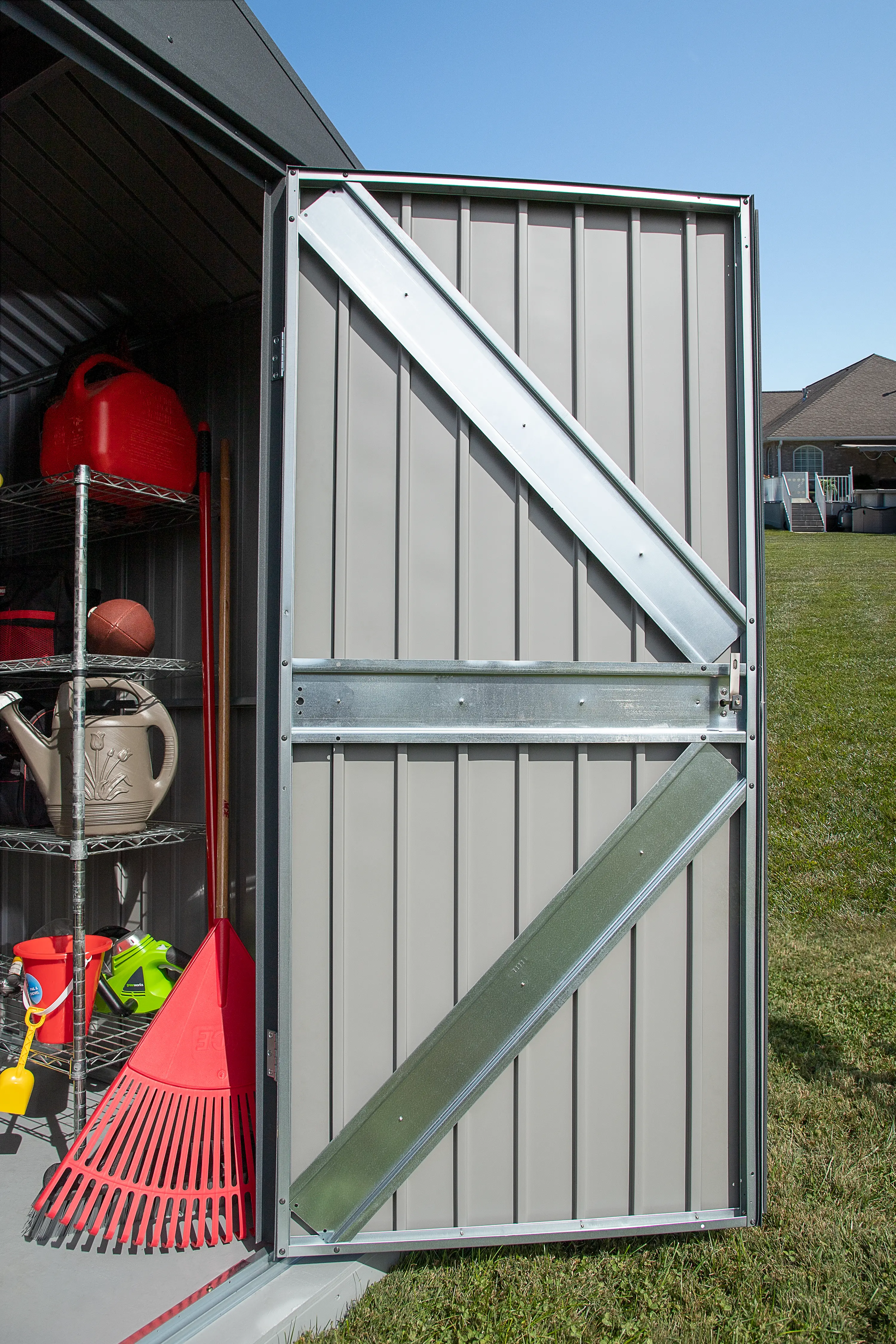 Arrow Elite 12 x 16 Anthracite Steel Storage Shed-6