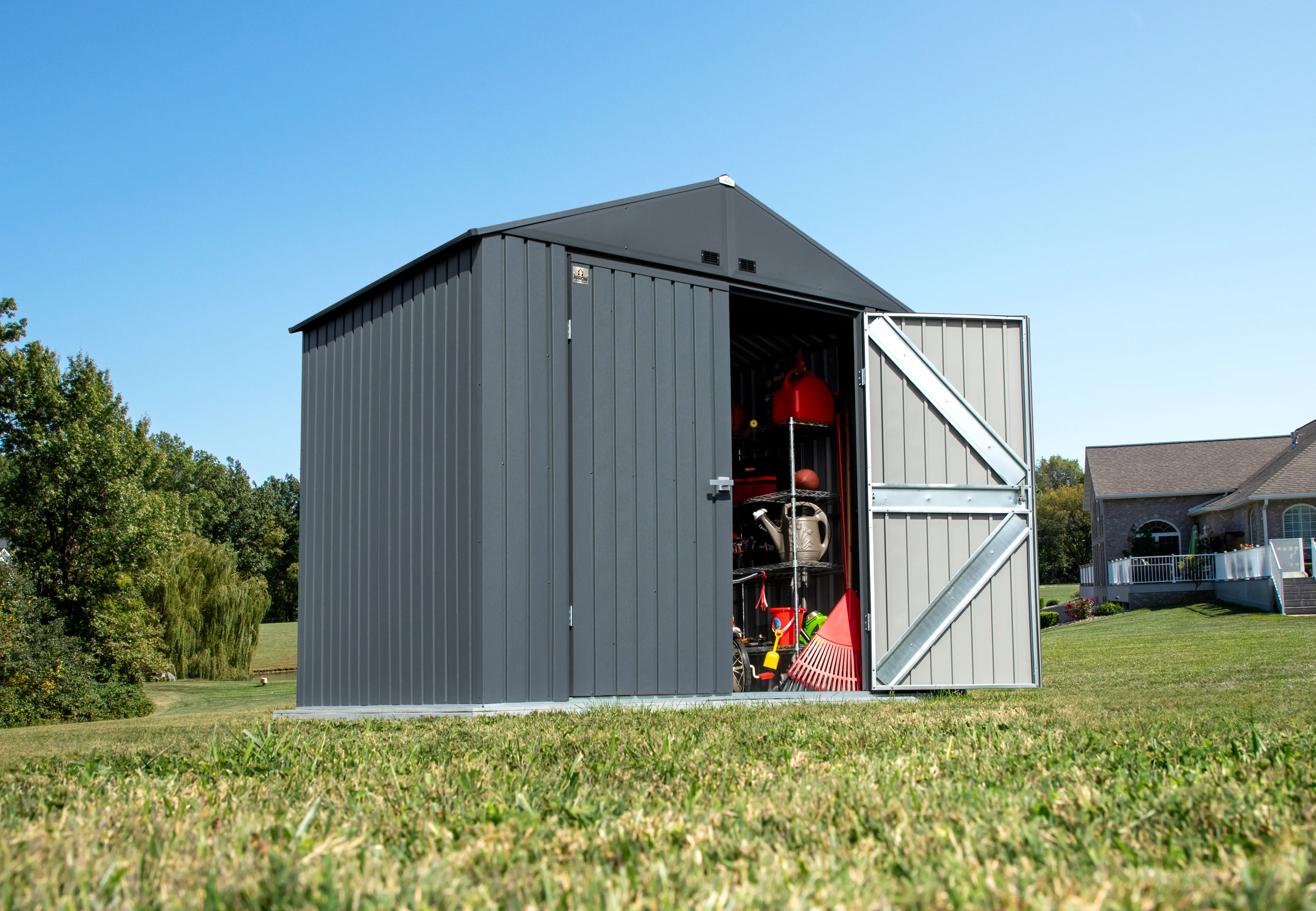Arrow Elite 8 x 6 Anthracite Storage Shed-3