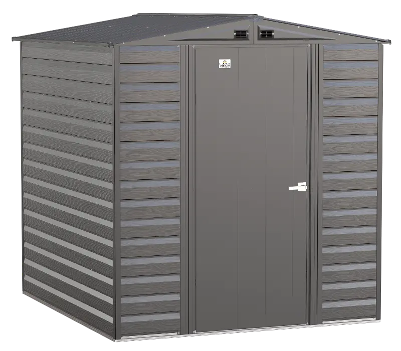 Arrow Select 6 x 7 Gray Storage Shed