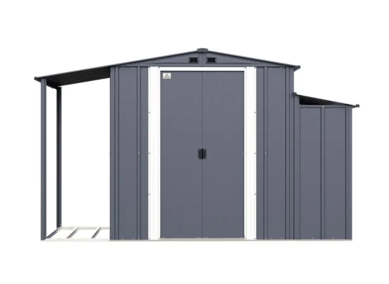 Arrow 10 x 5 Anthracite 3-in-1 Utility Shed