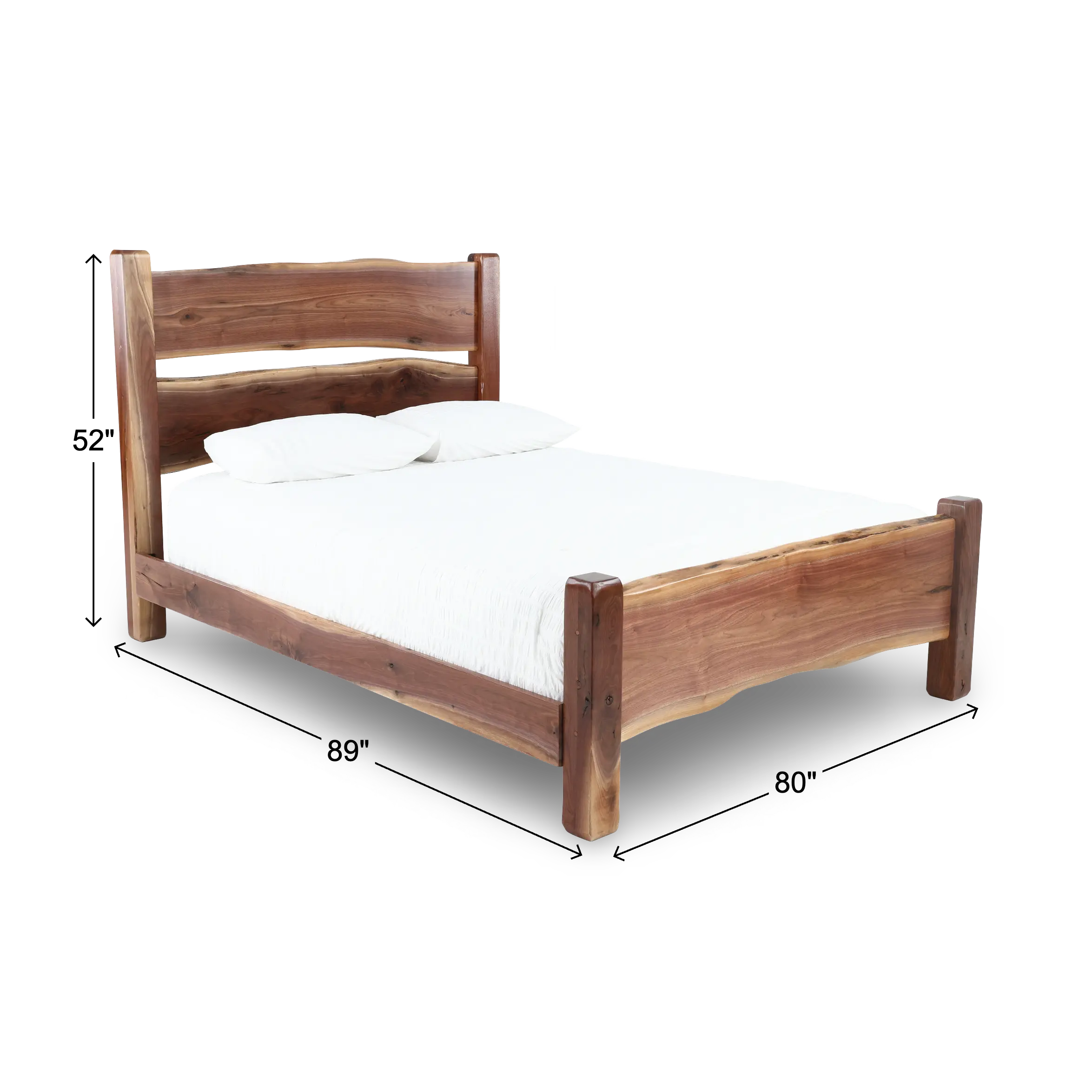 Live Edge Walnut King Bed-3