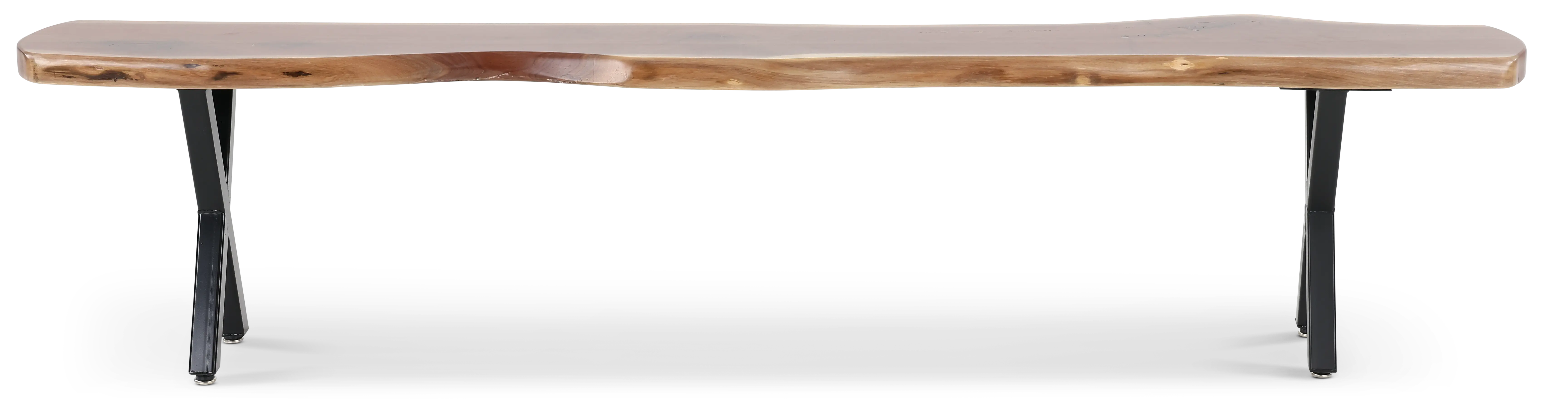Live Edge Walnut and Black Dining Bench-4