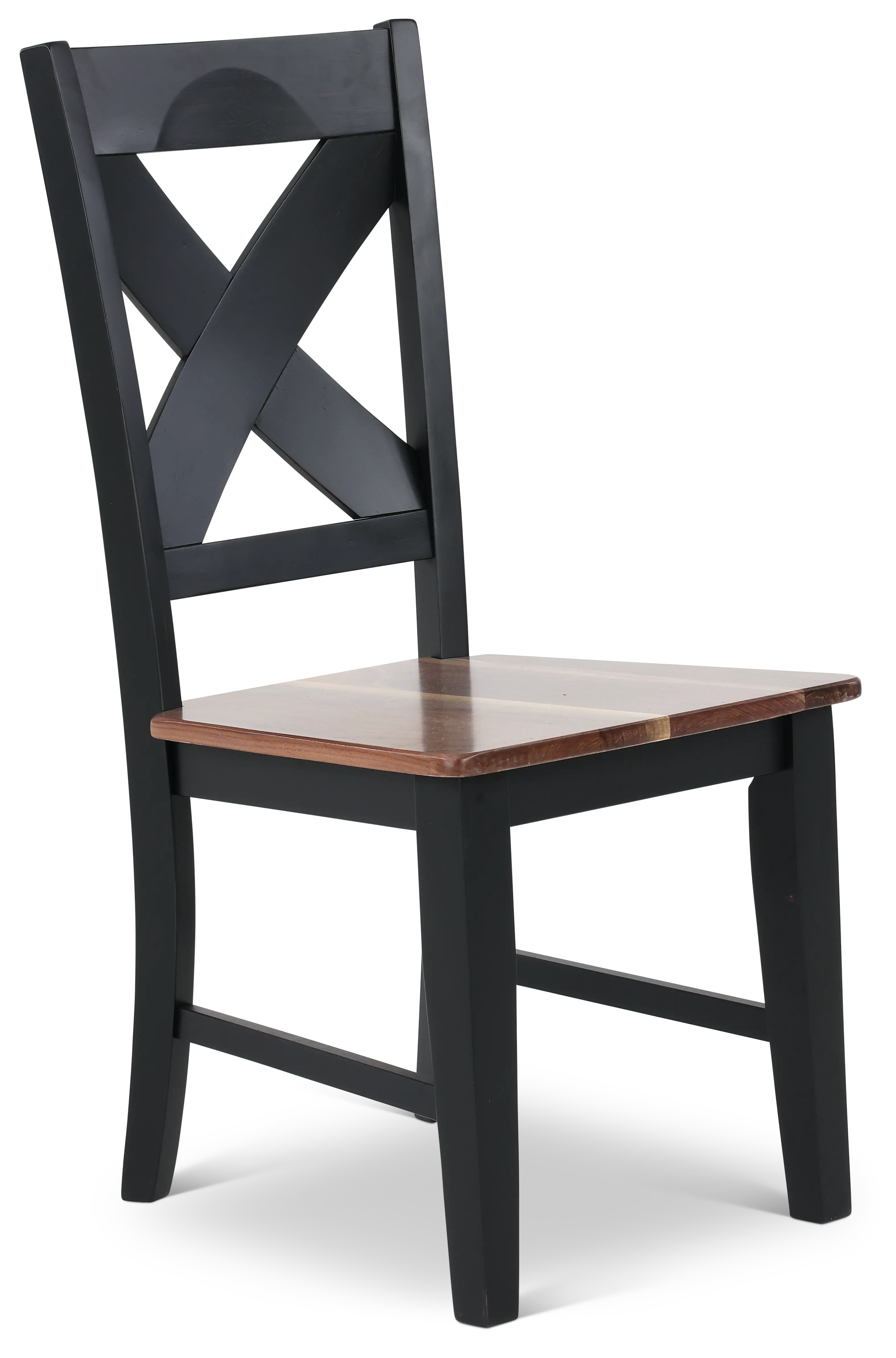 Live Edge Walnut and Black Dining Chair-1