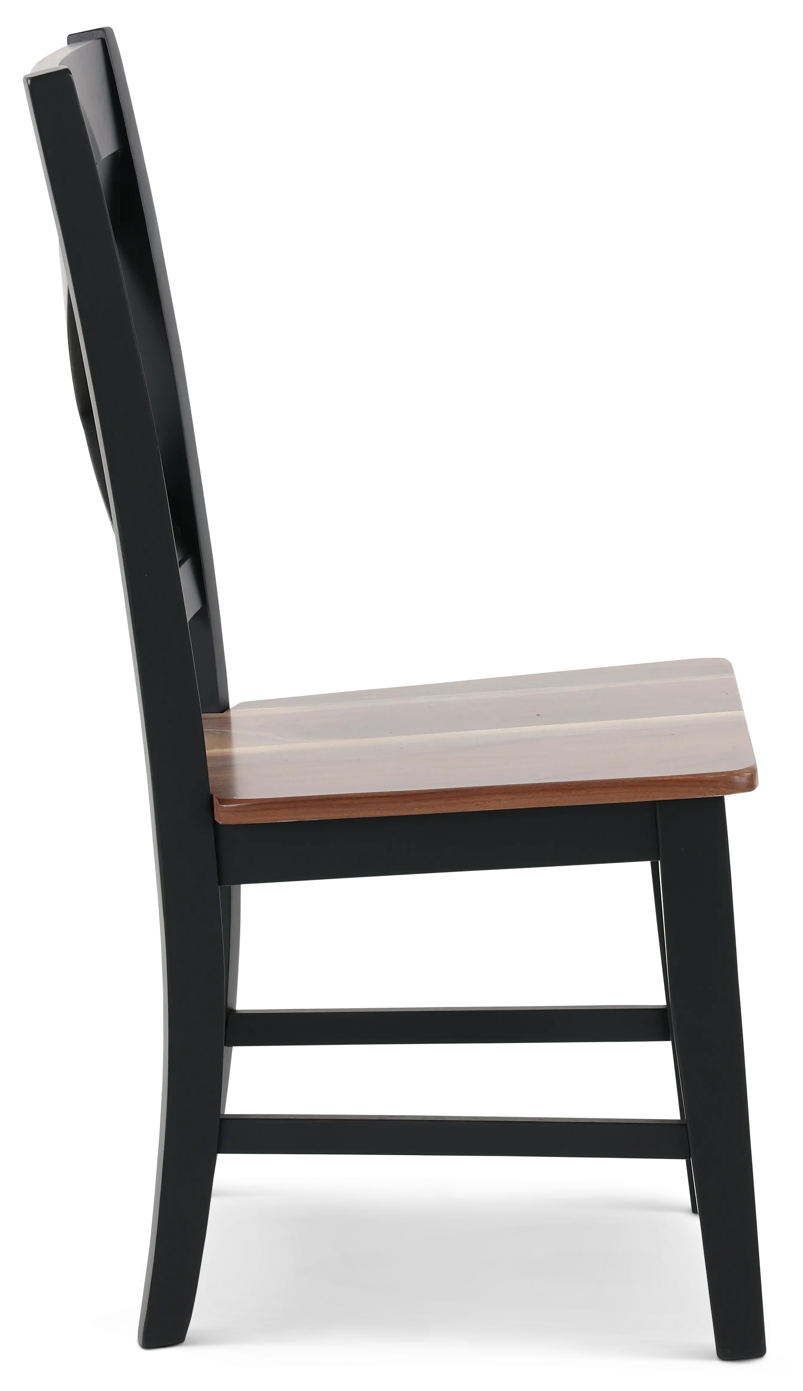 Live Edge Walnut and Black Dining Chair-5