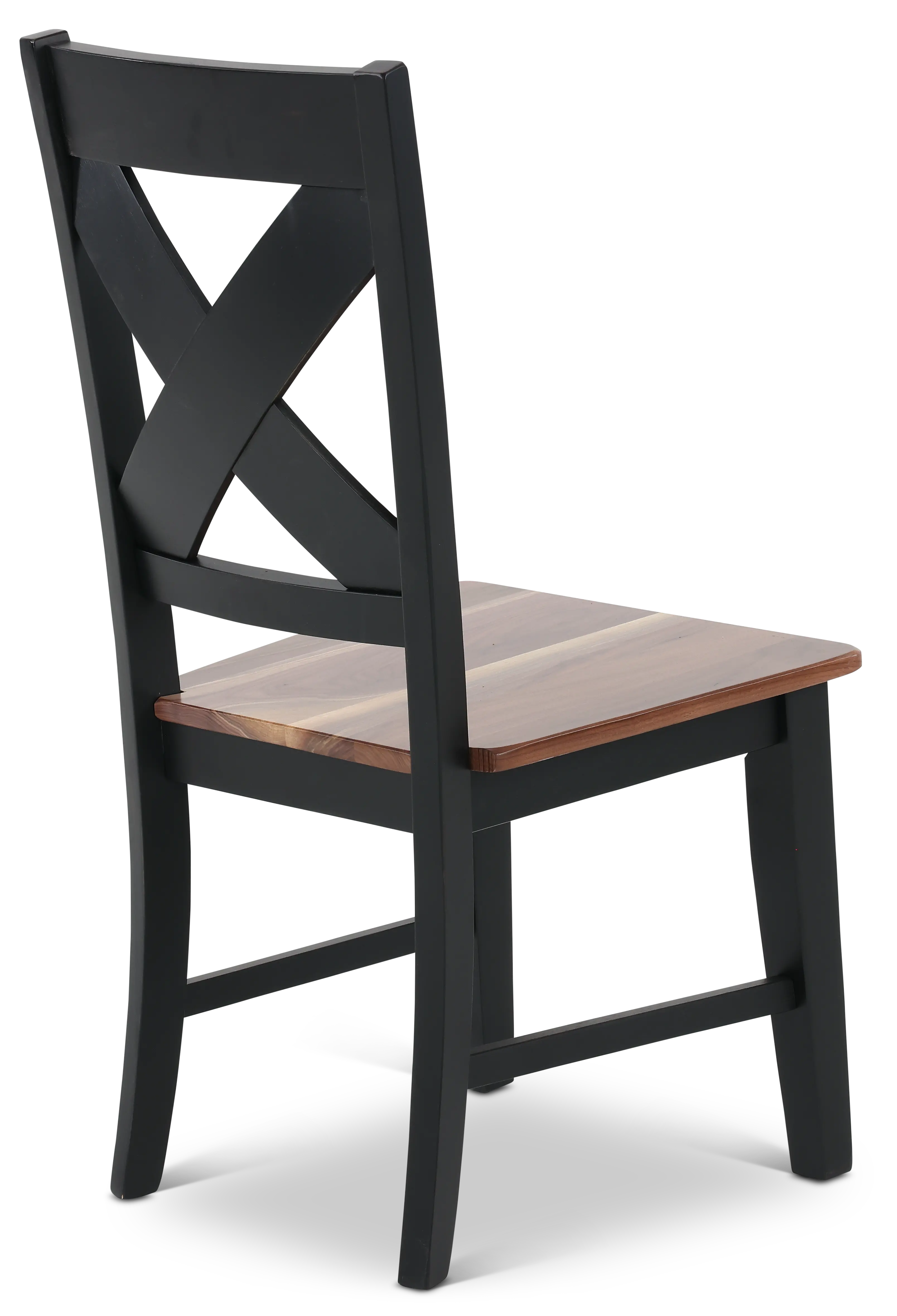 Live Edge Walnut and Black Dining Chair-6