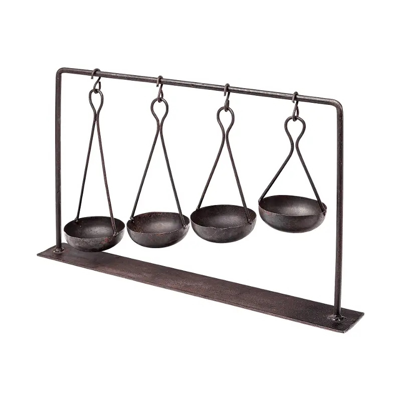 Enos Black Metal Bowl Decor