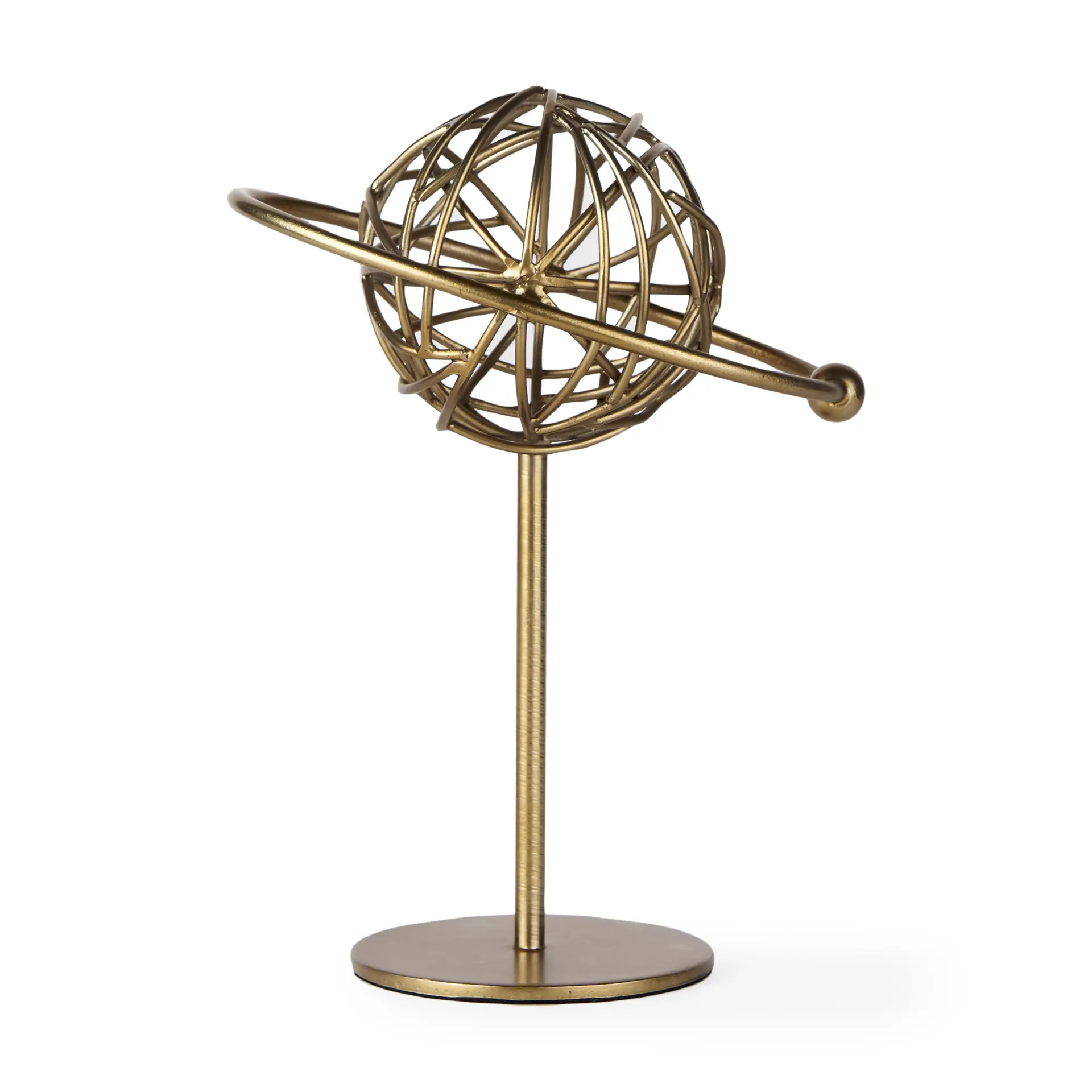 12 Gold Metal Solar System Ornament-1