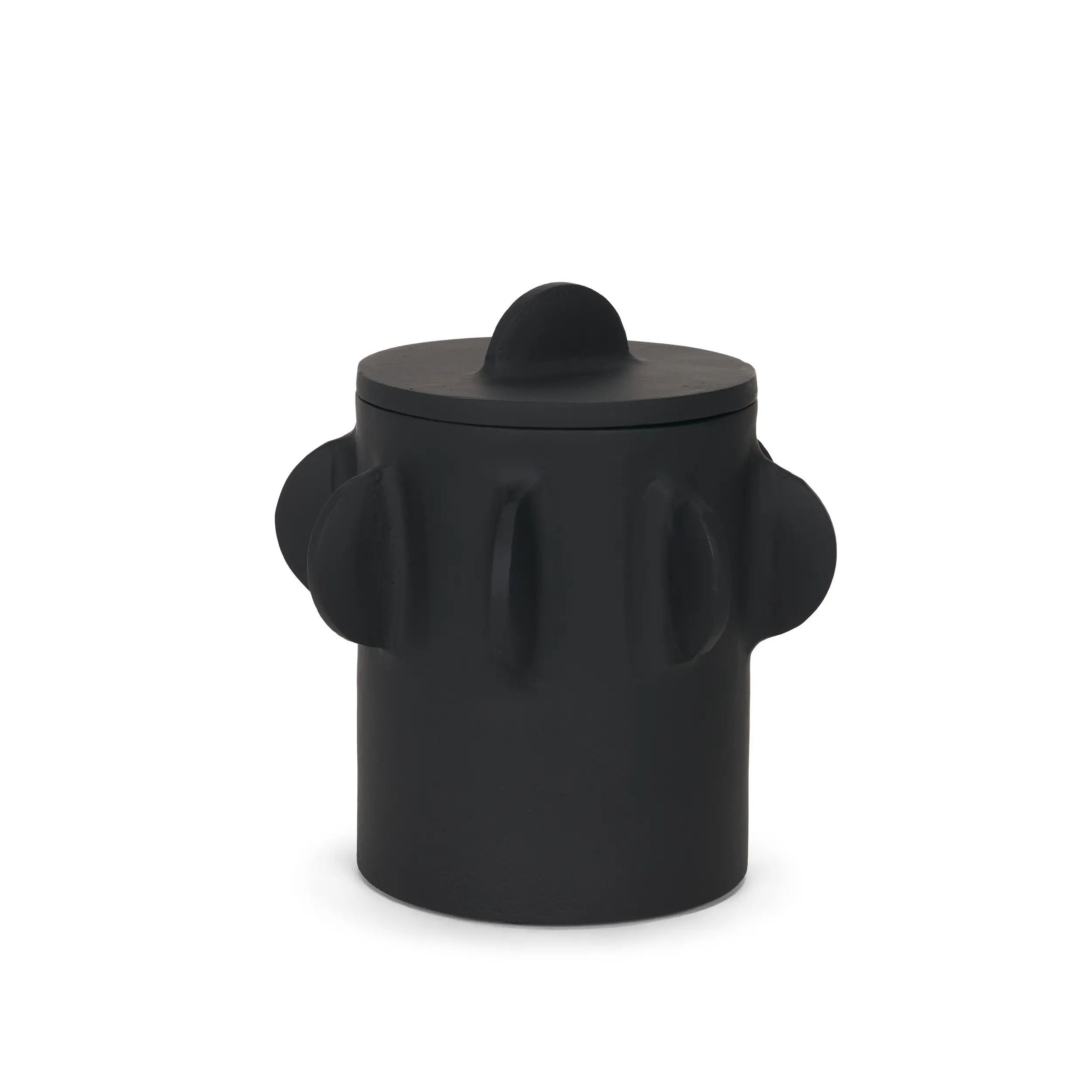 Small Deacon Black Metal Canister-1