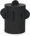 Small Deacon Black Metal Canister