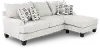 LAGSCH/HANGOUT MARBLE Laguna Marble White Sofa-Chaise