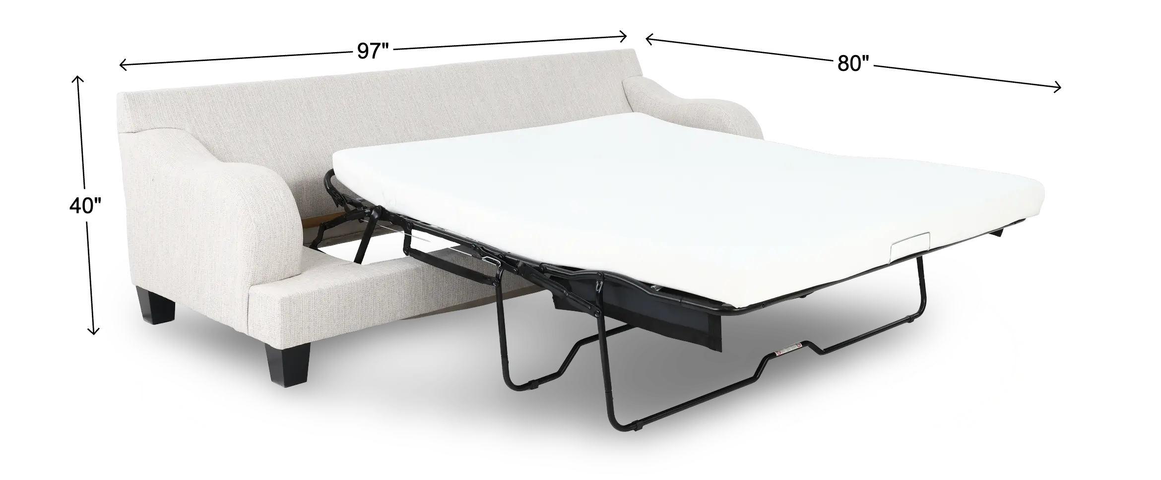 LAGQSG/HANGOUT MARBLE Laguna Off-White Queen Sofa Bed-5