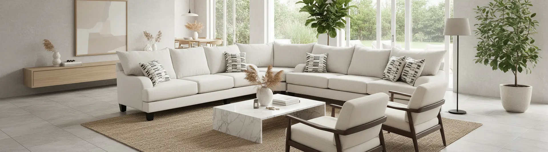 3PC/LAGUNA/MARBLE/OPT.2 Laguna Marble White 3 Piece Sectional-2