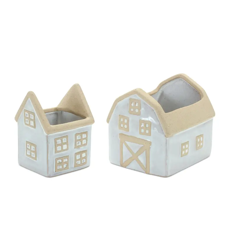 Large Porcelain House Planter