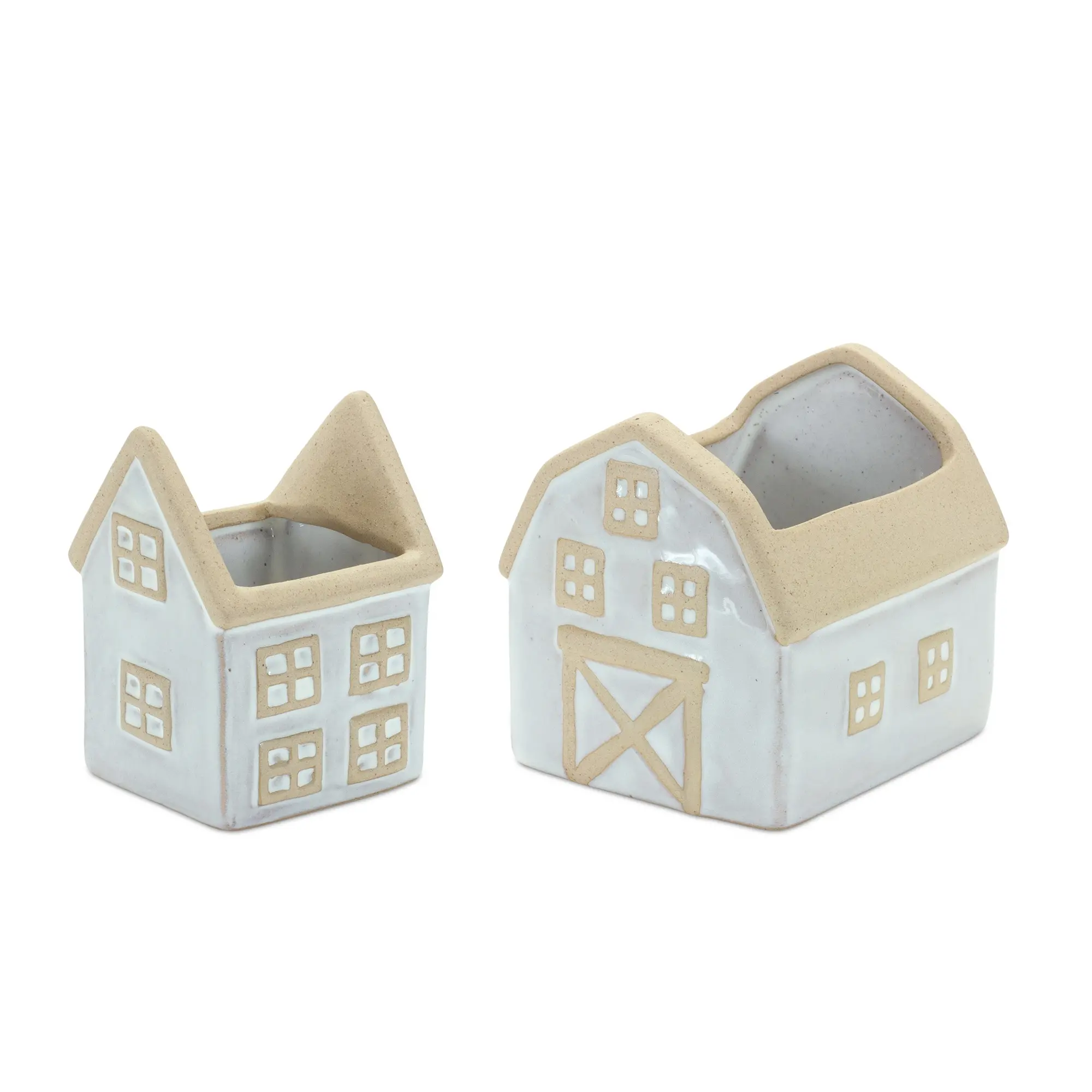 Small Porcelain House Planter-1