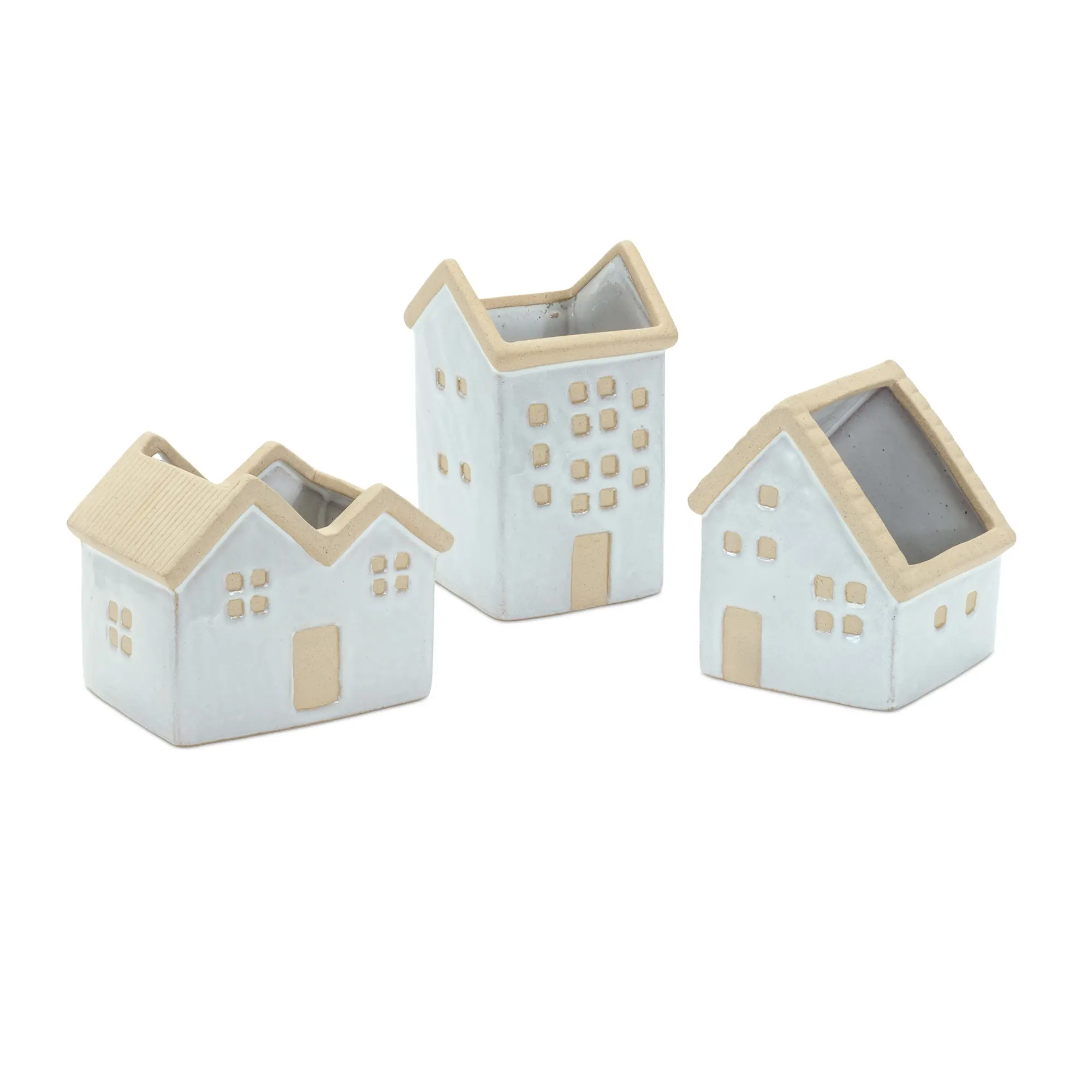 Small Porcelain House Planter-4