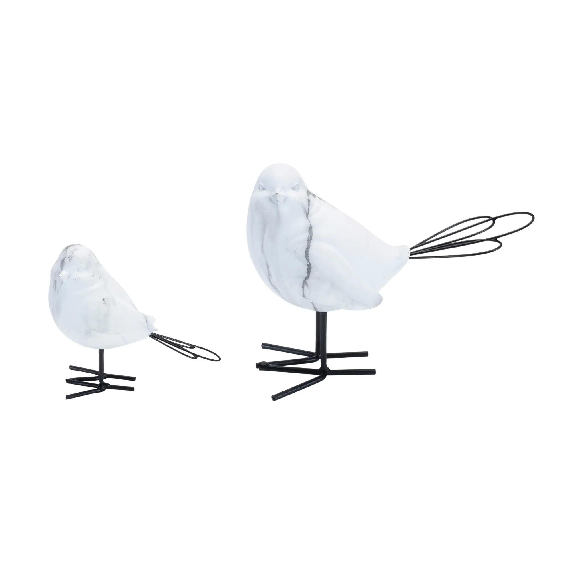 Brielle Small White Terra Cotta Bird-1