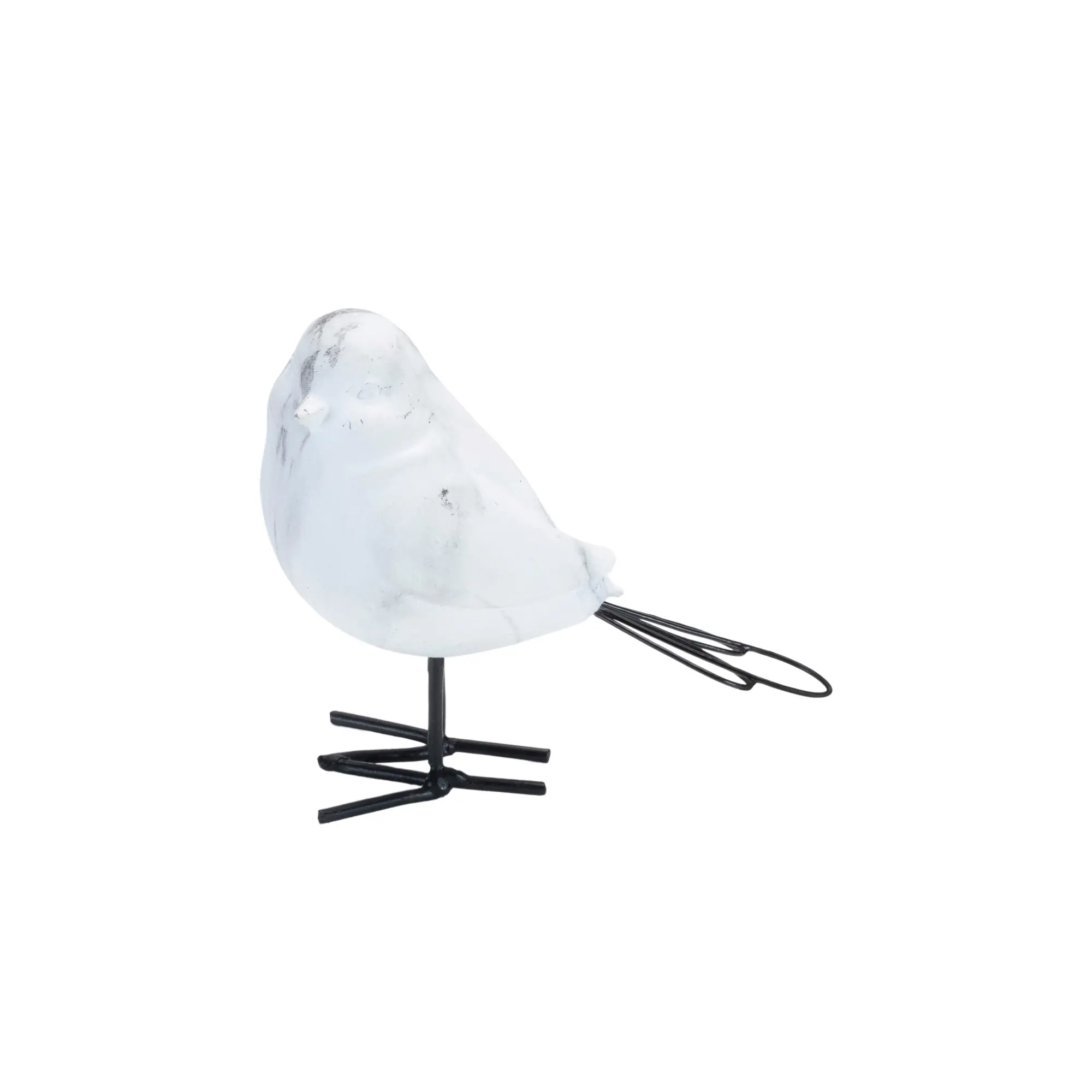 Brielle Medium White Terra Cotta Bird-3