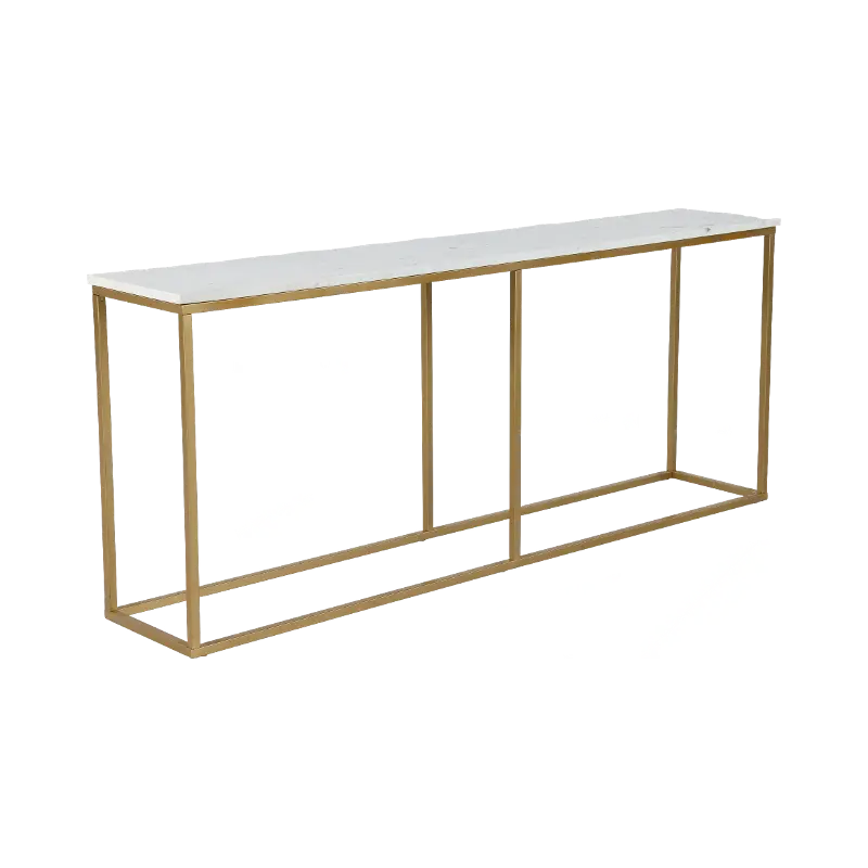 Santana Marble and Gold Sofa Table