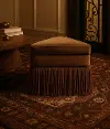 Trivoli Brown Velvet Upholstered Stool