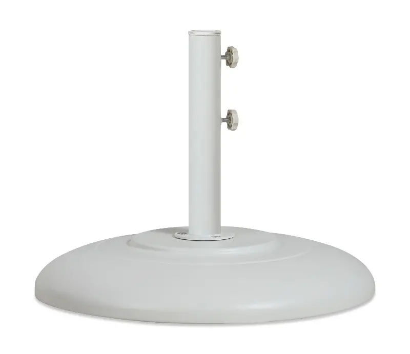 Cozumel White Steel Patio Umbrella Base