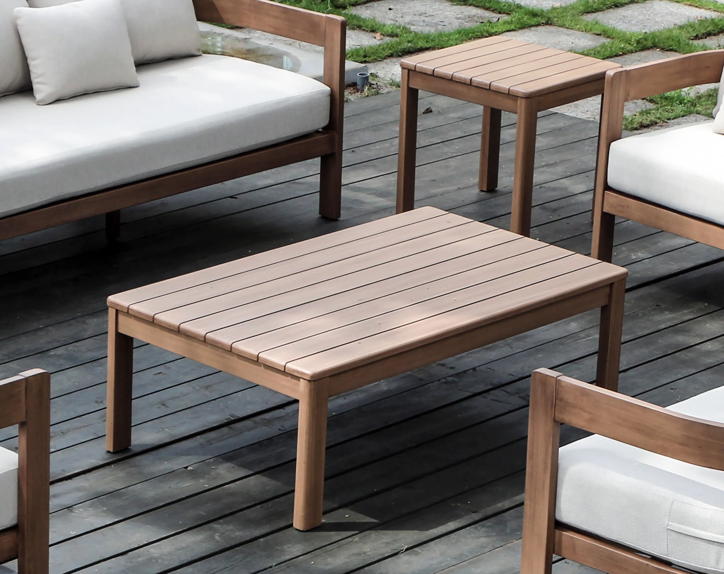 Newport Natural Acacia Wood Patio Coffee Table-2