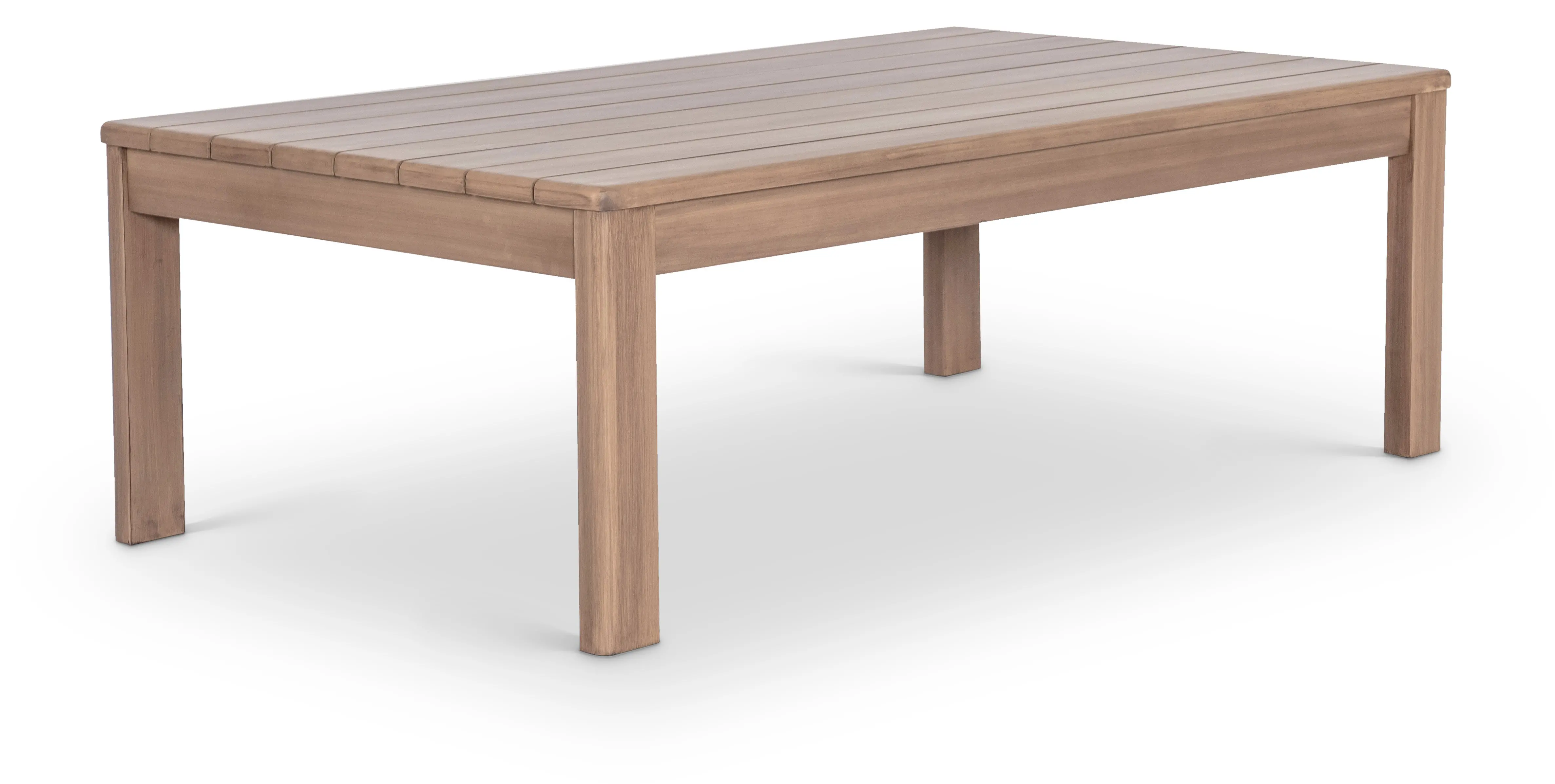Newport Natural Acacia Wood Patio Coffee Table-3