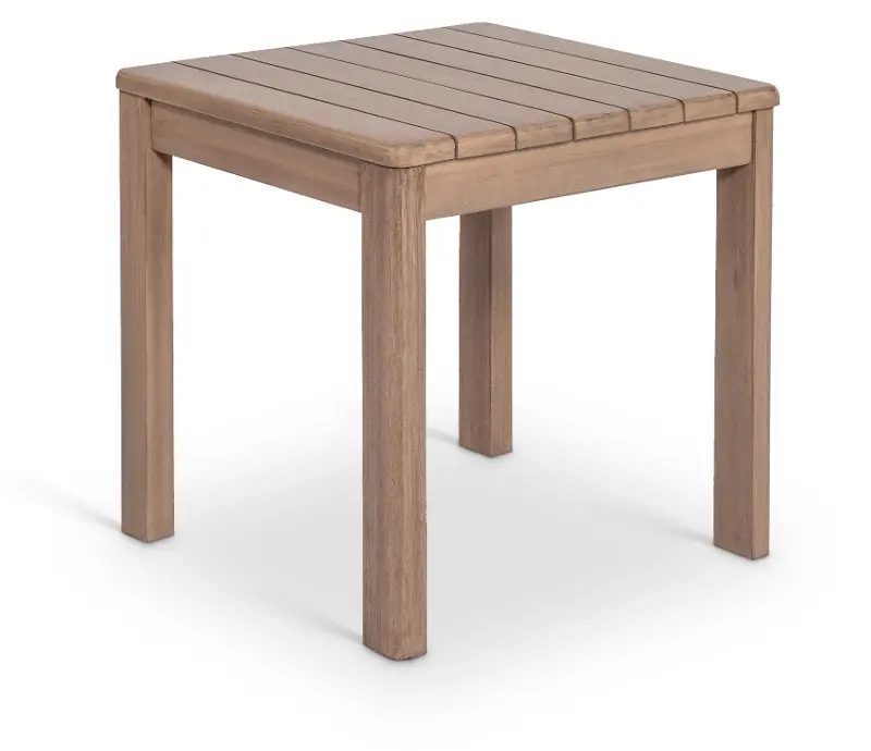 Newport Natural Acacia Wood Patio End Table
