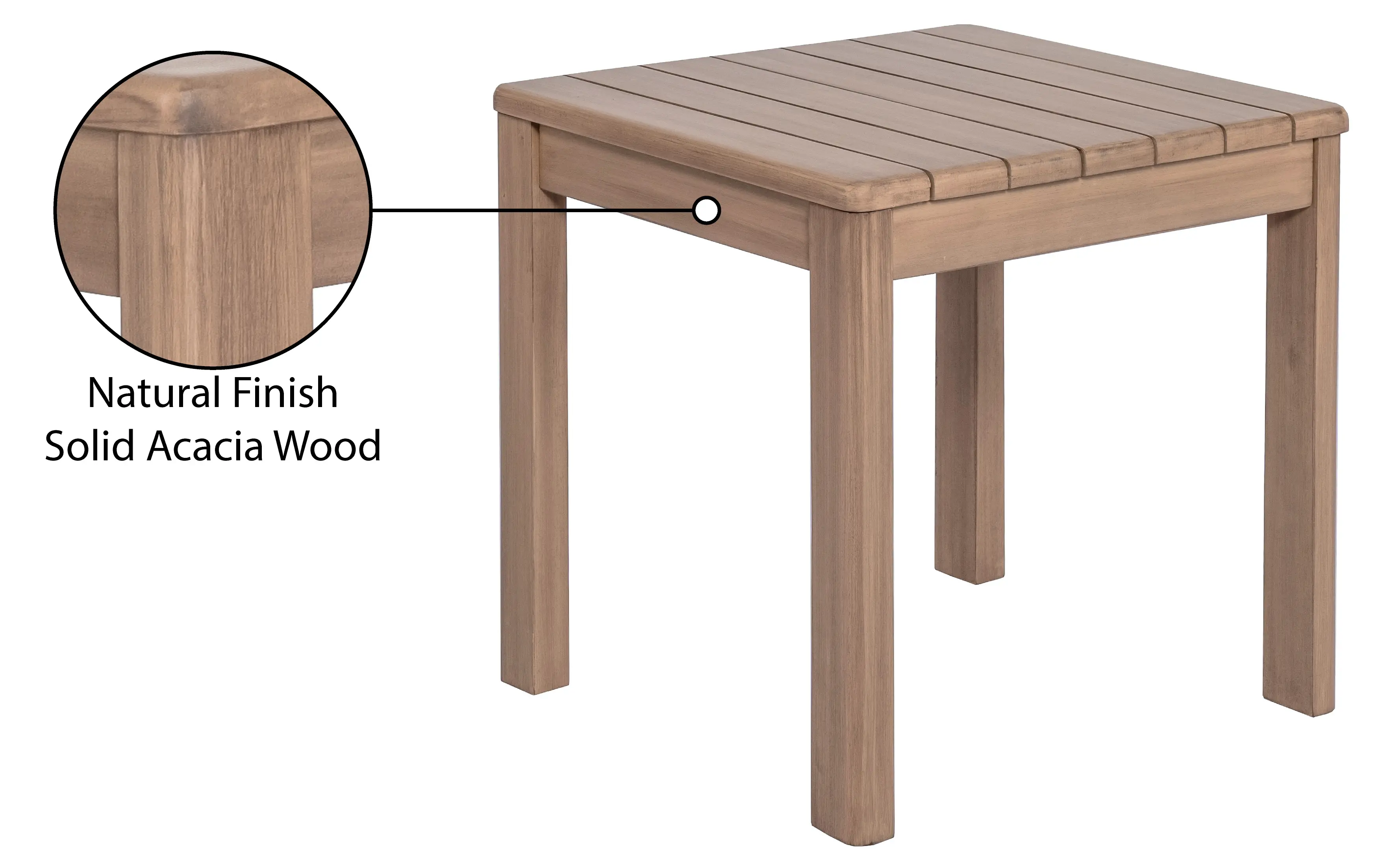 Newport Natural Acacia Wood Patio End Table-5