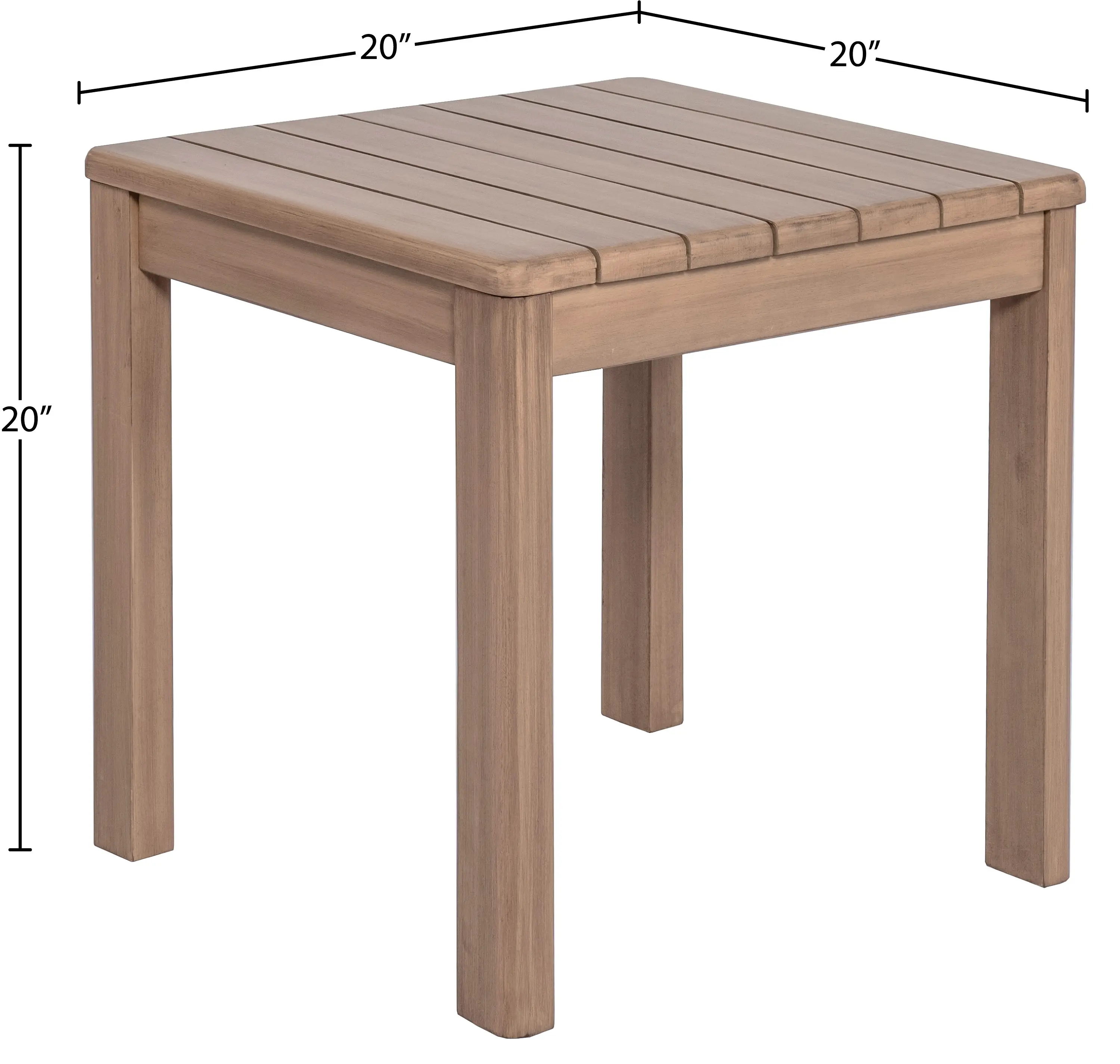Newport Natural Acacia Wood Patio End Table-6