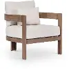 Newport Cream Curved Patio Chair