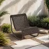 Antigua Brown Wicker Patio Rocking Chair