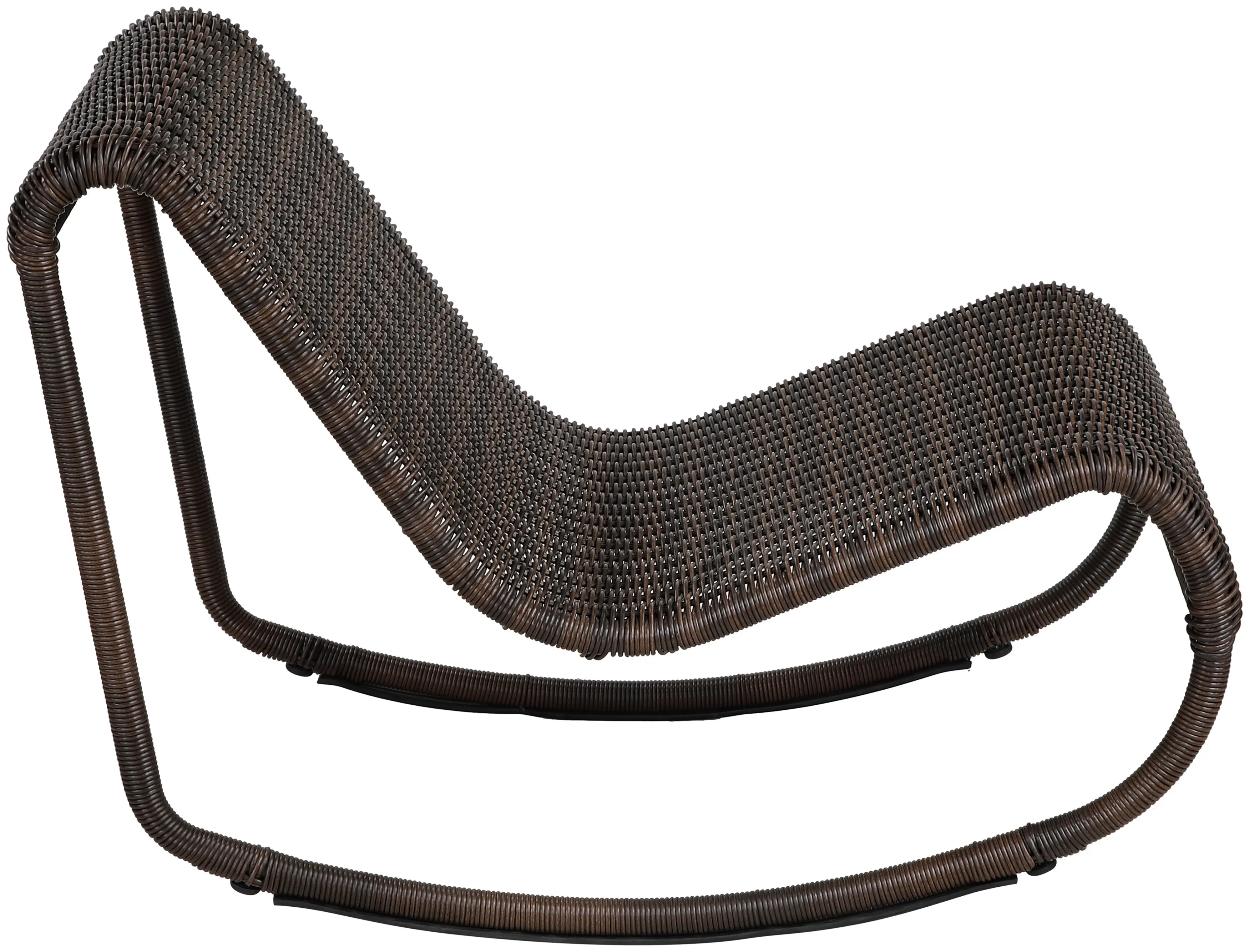 Antigua Brown Wicker Patio Rocking Chair-4