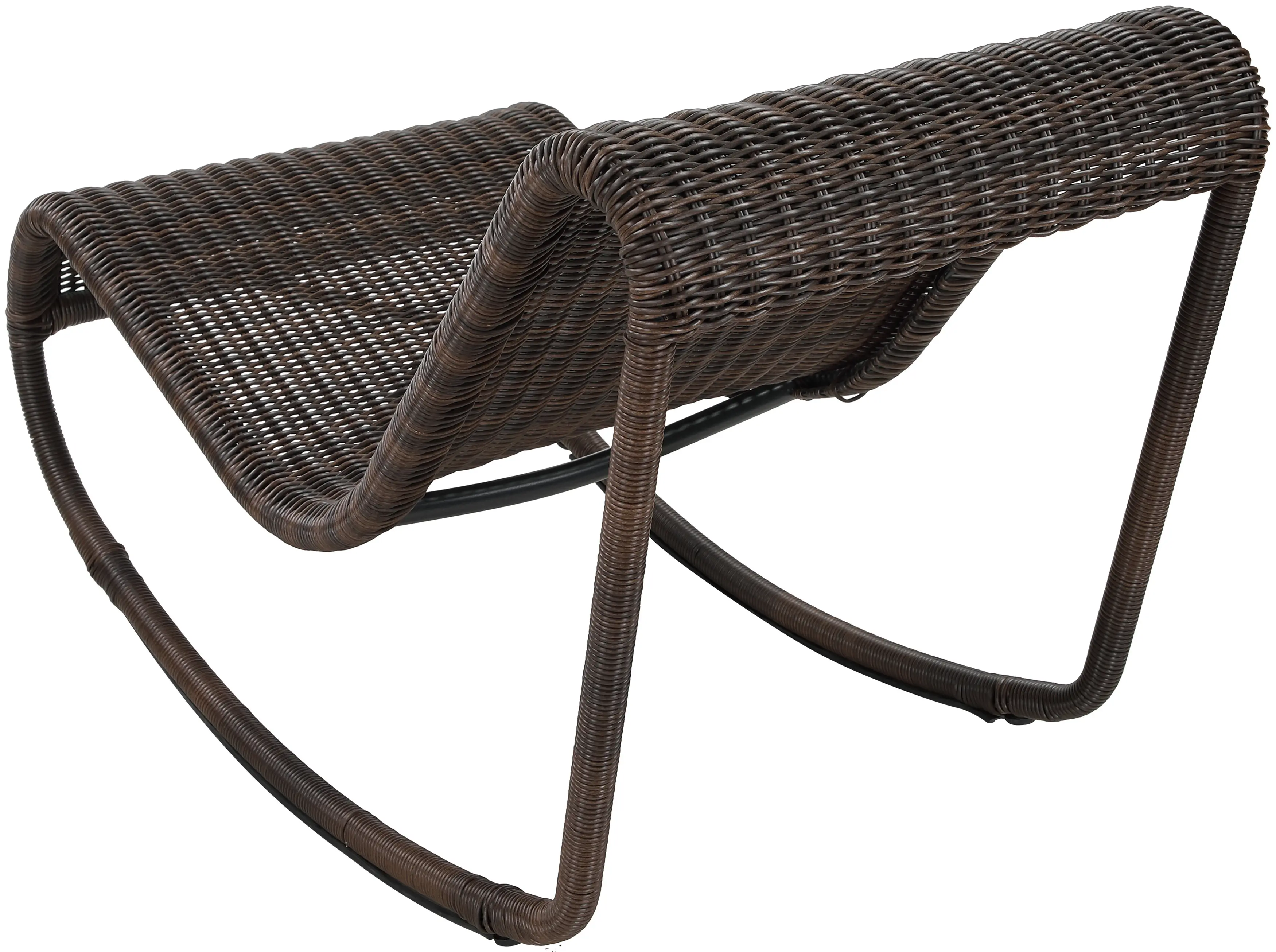 Antigua Brown Wicker Patio Rocking Chair-6