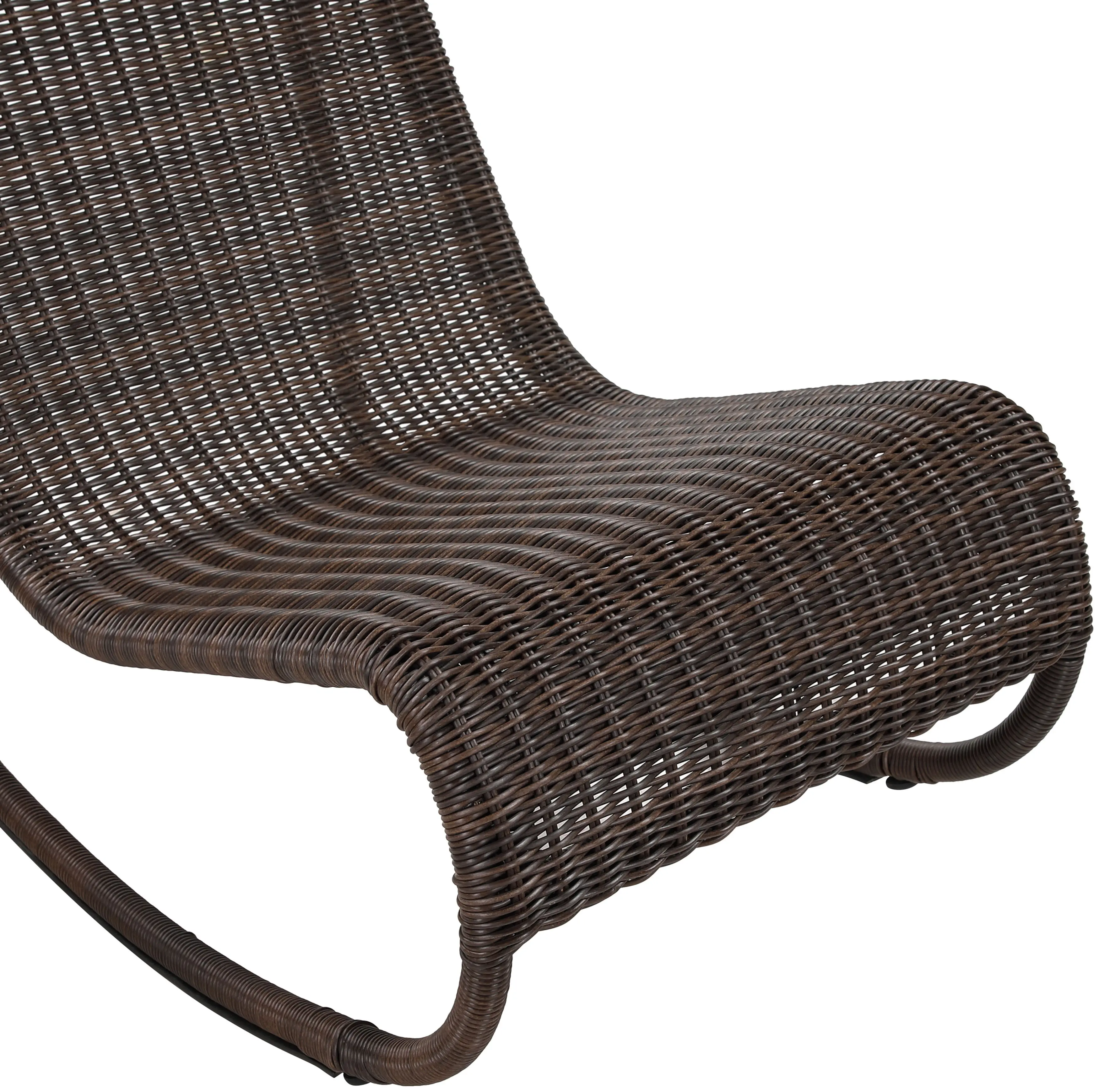 Antigua Brown Wicker Patio Rocking Chair-8