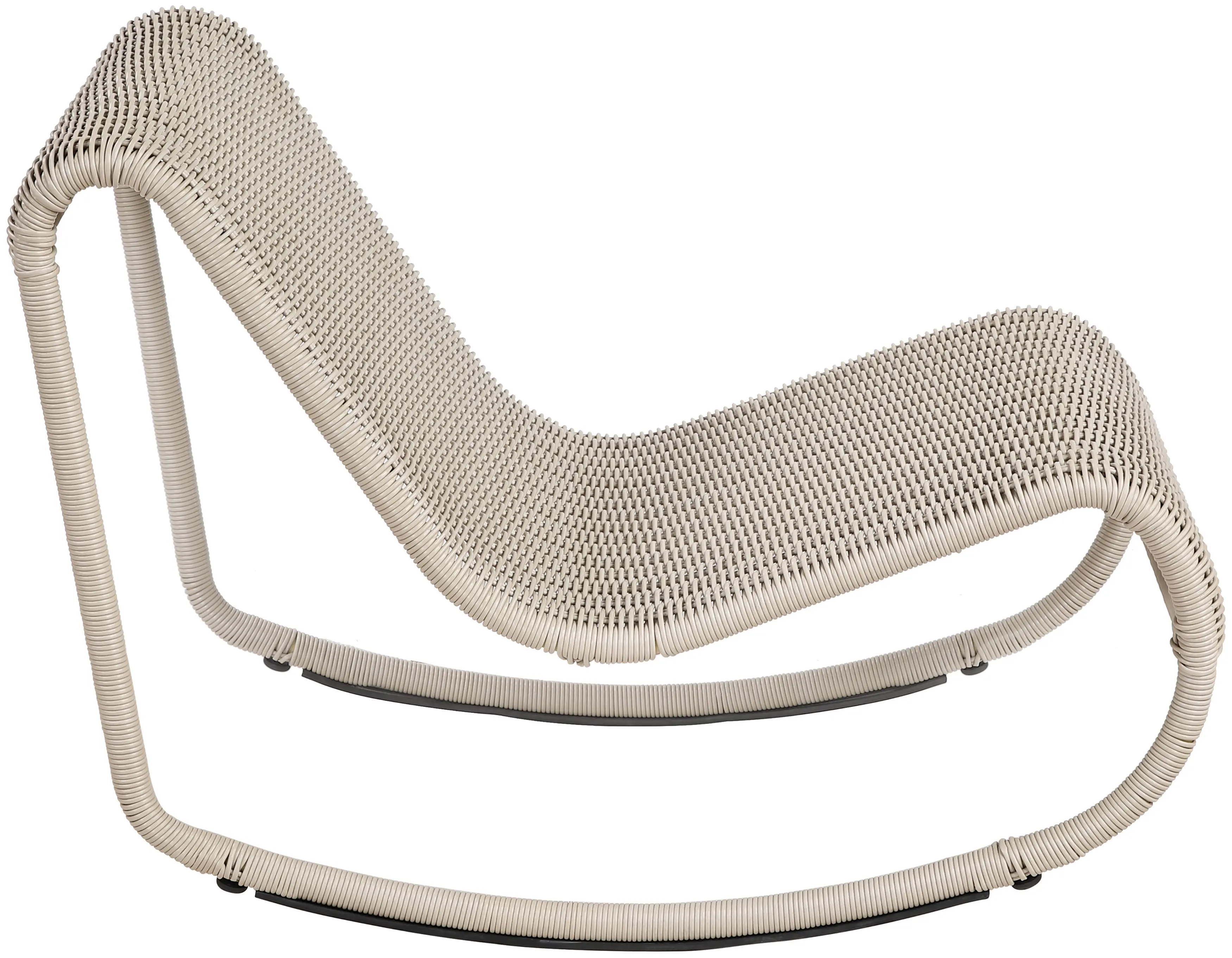 Antigua Cream Wicker Patio Rocking Chair-4