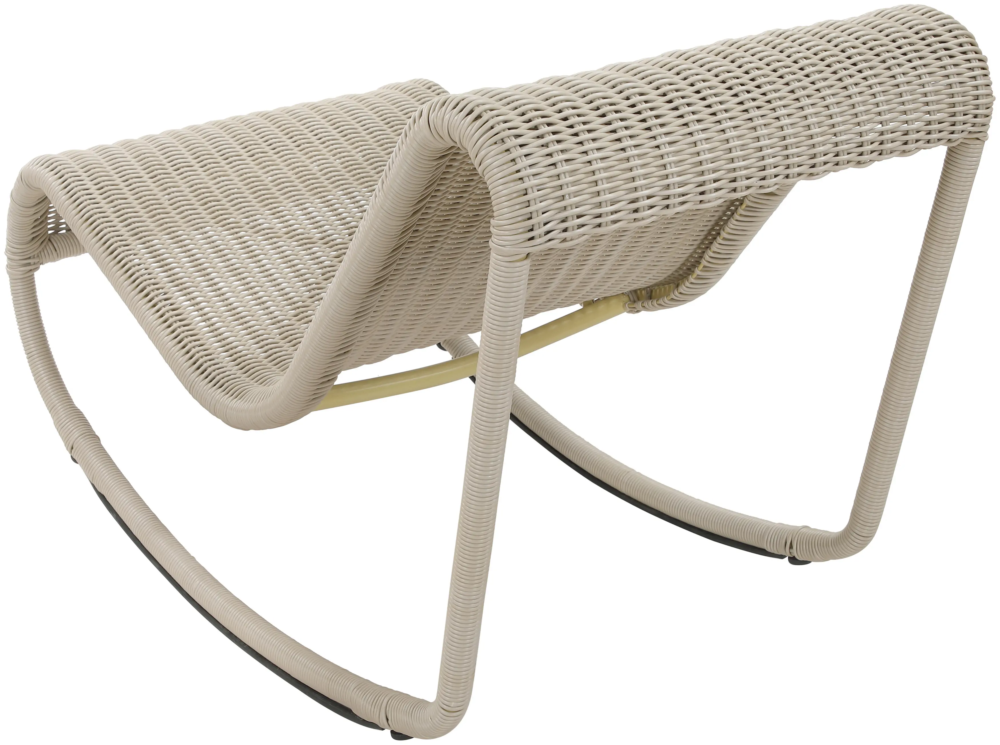 Antigua Cream Wicker Patio Rocking Chair-6