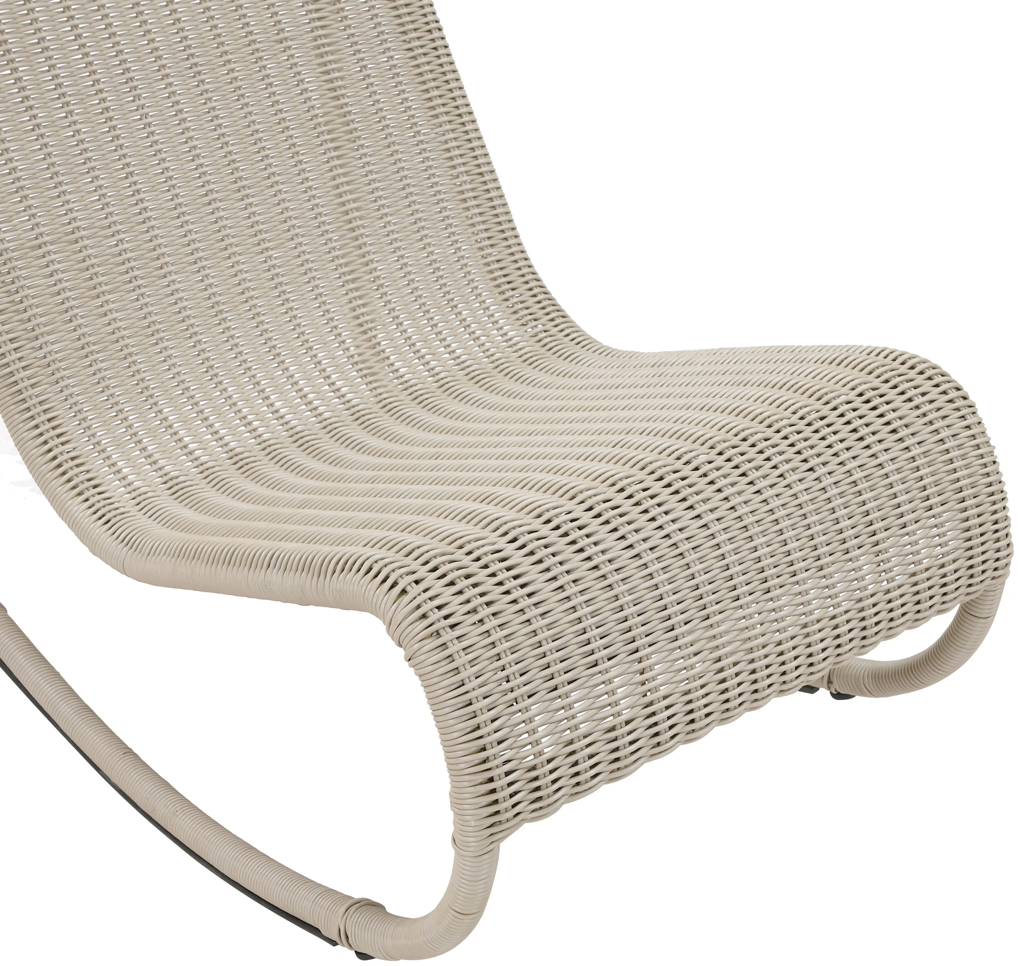 Antigua Cream Wicker Patio Rocking Chair-8