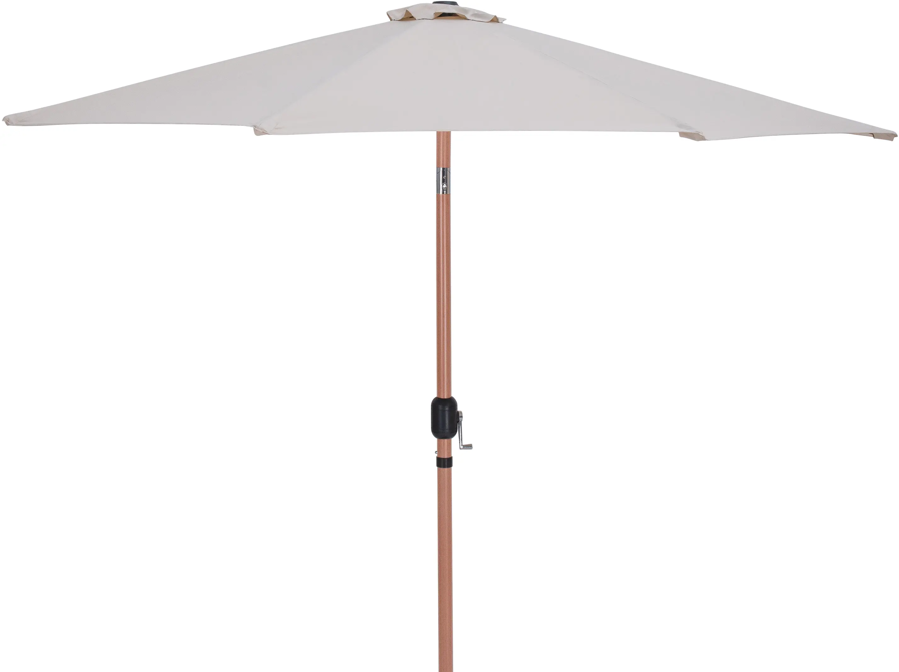 Fiji Beige Patio Umbrella with Teak Aluminum Base Set-5