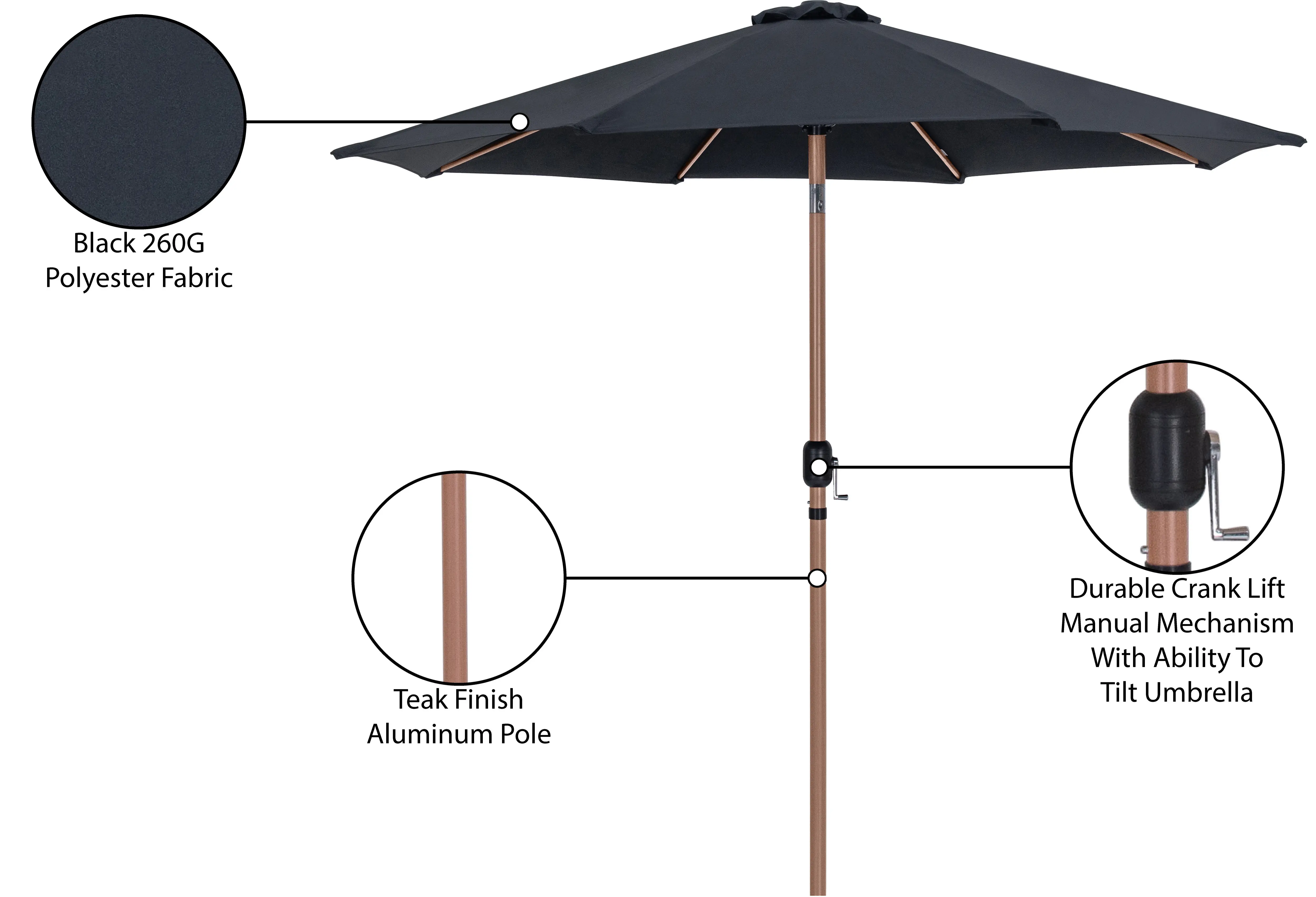 Fiji Black Patio Umbrella-10