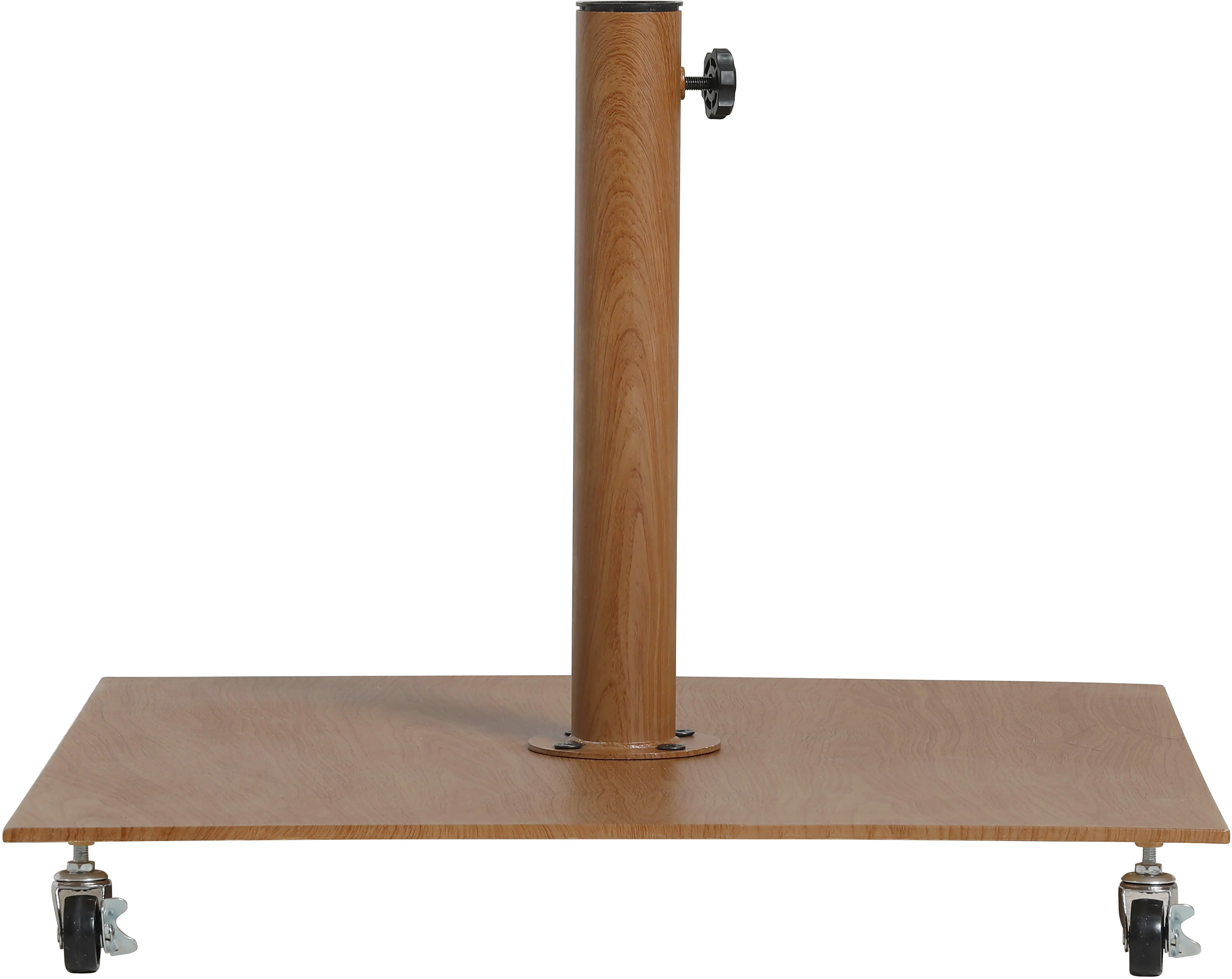 Fiji Navy Patio Umbrella with Teak Aluminum Base Set-11