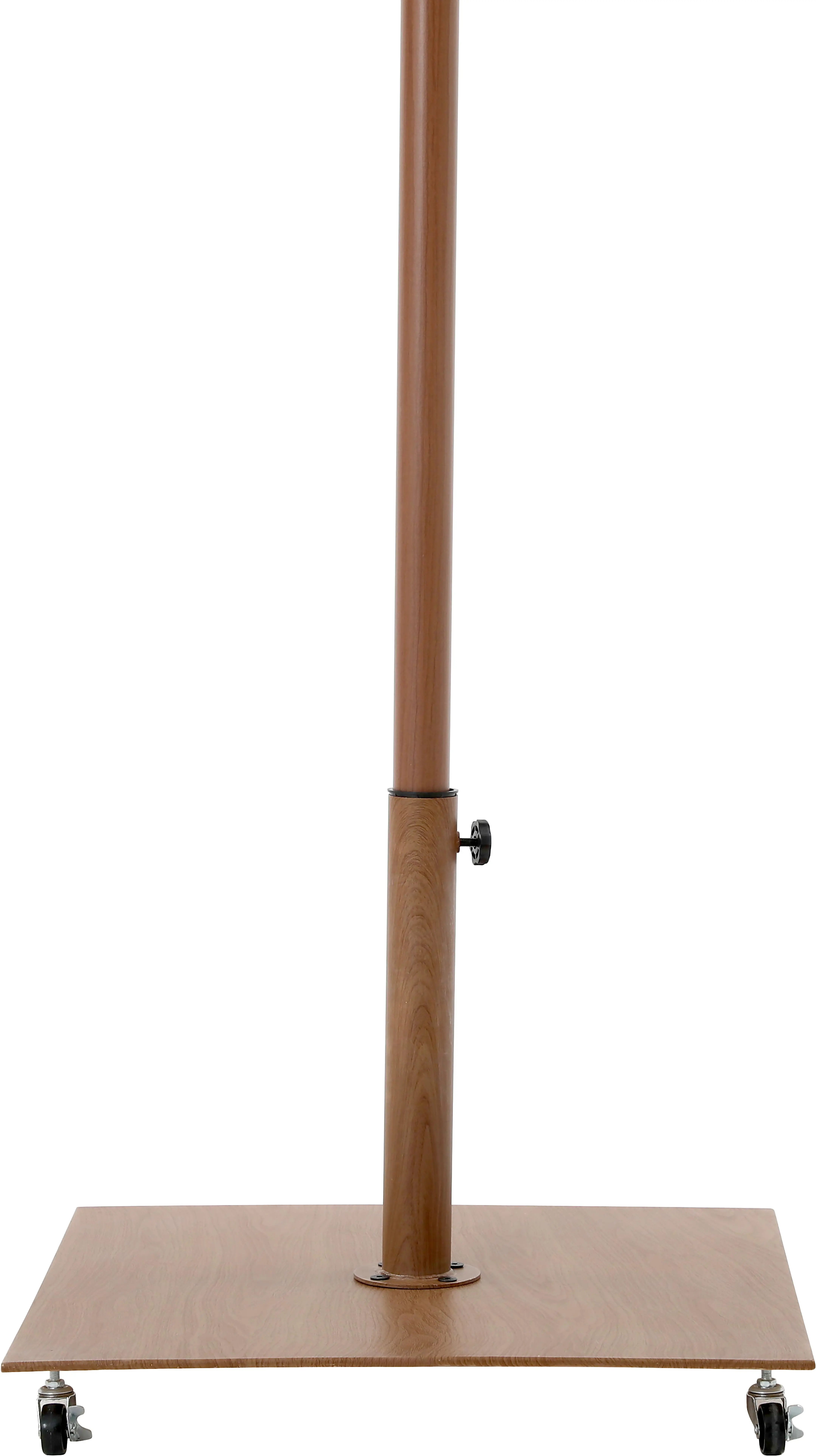 Fiji White Patio Umbrella with Teak Aluminum Base Set-10