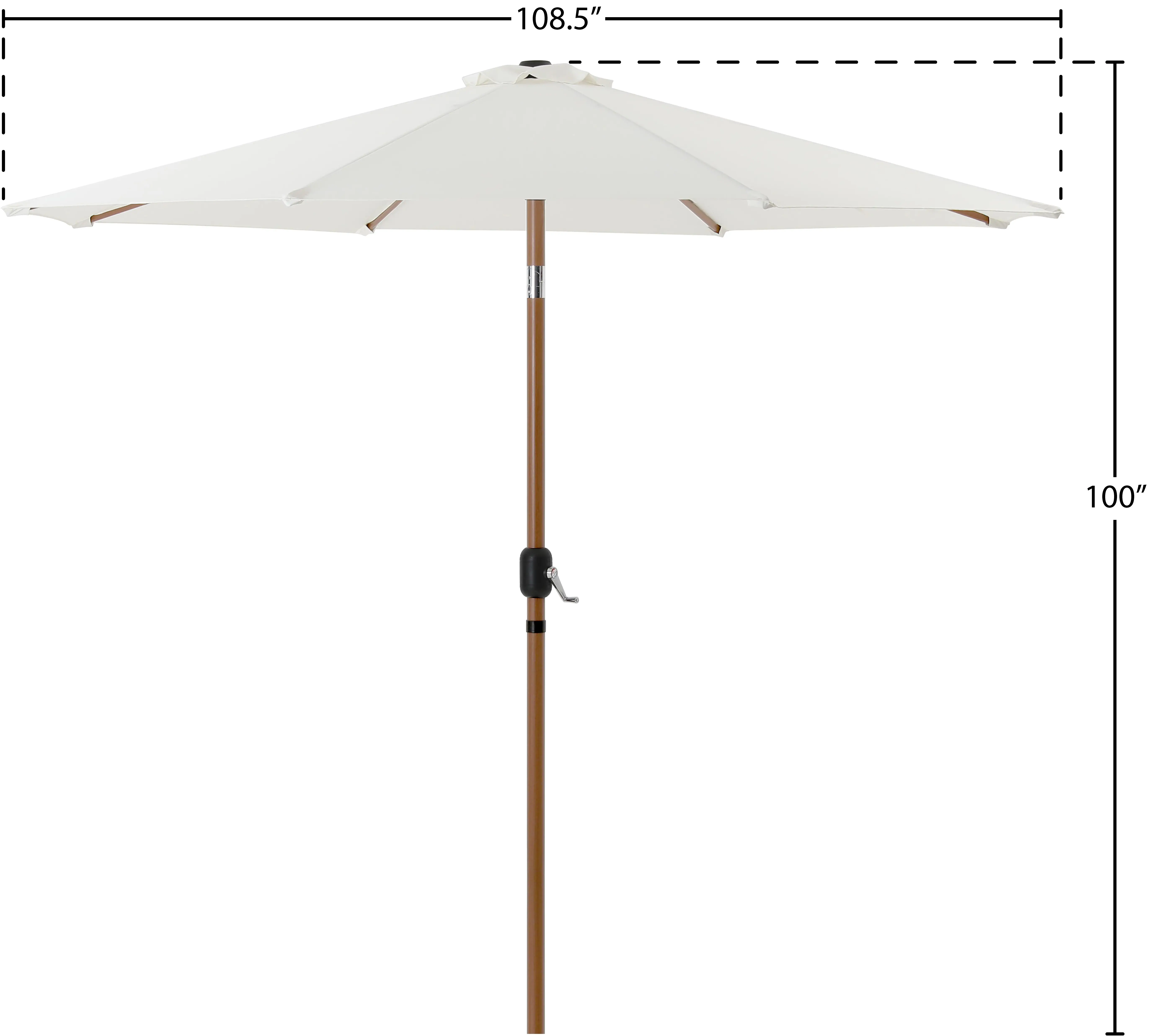 Fiji White Patio Umbrella-10